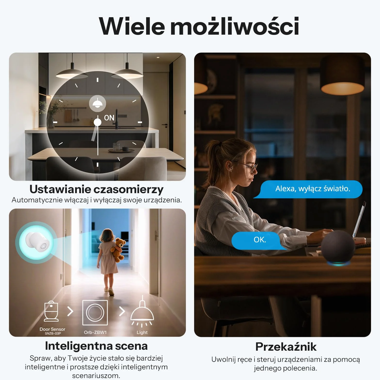 SONOFF Fusion Orb-ZBW1(ZBMINIR2-E) Inteligentny Wyłącznik Ścienny Zigbee 3.0 1-Gang 10A