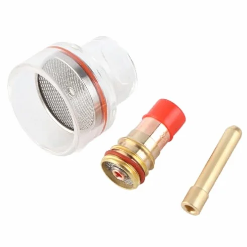 Zestaw palnika spawalniczego TIG WP Torch Gas Lens Collet Body Glass Cup do WP-17/18/26 2,4 mm