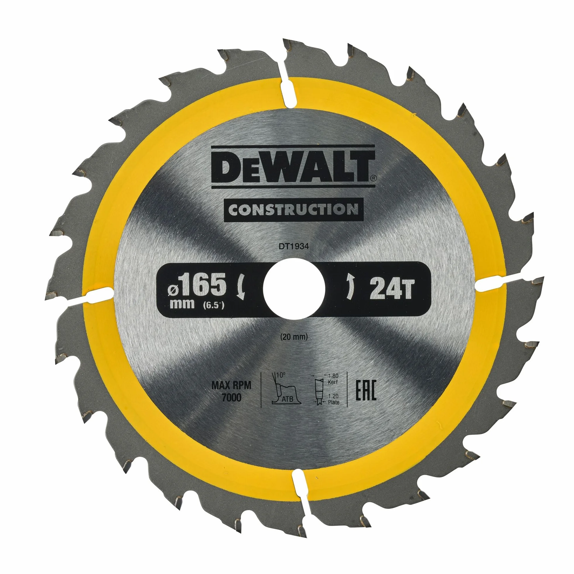Dewalt Piła Tarczowa DT1934 165/20TK 24WZ 10°