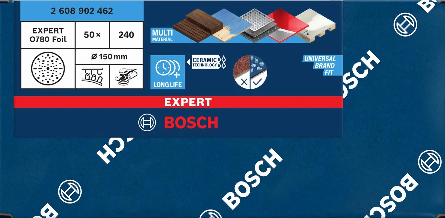 Bosch EXPERT O780 tarcza szlifierska do folii 150 mm ziarnistość 240