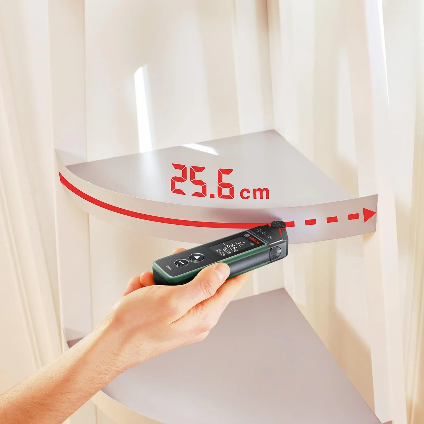 Bosch Dalmierz laserowy 25 m USB-C Zestaw