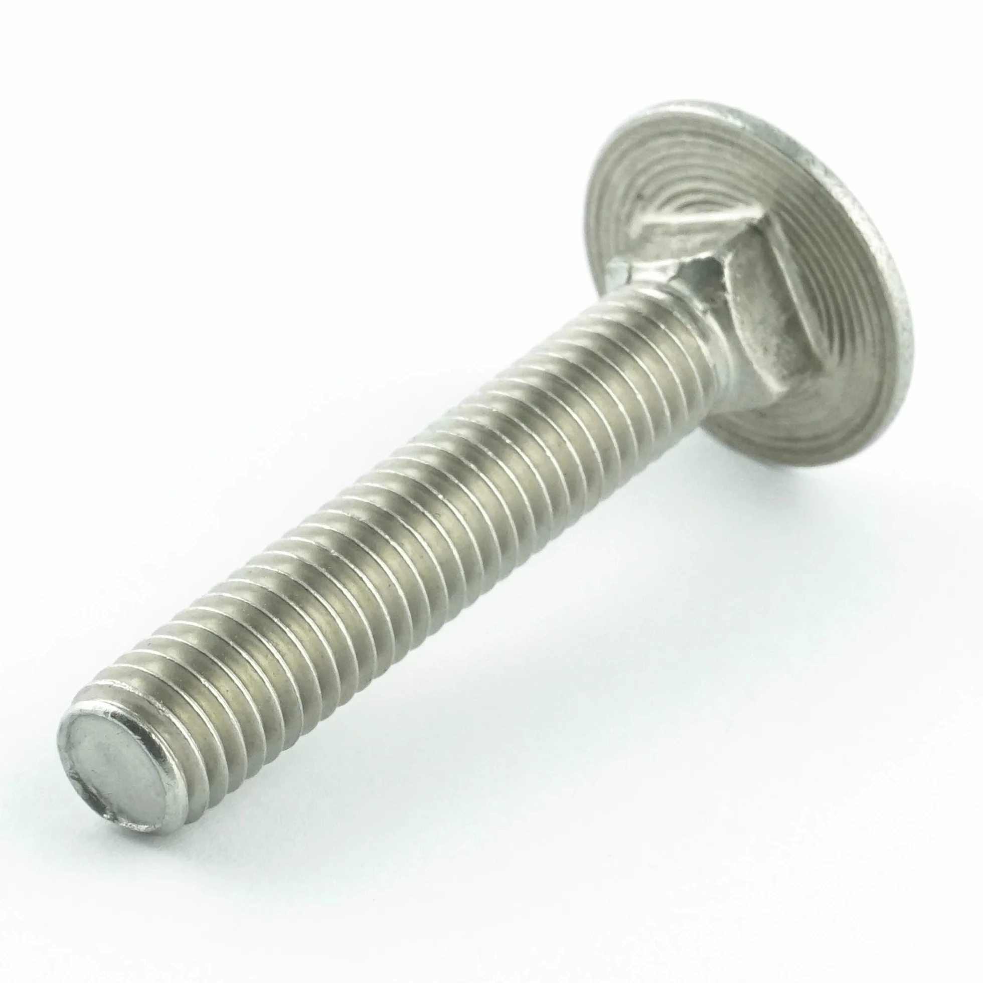 M5 x 40 mm (10 sztuk) śruby zamkowe z nasadką czworokątną - stal szlachetna VA A2 V2A - śruby płaskie okrągłe pełne gwinty nierdzewne - DIN 603 - ISO 8677 | AGBERG