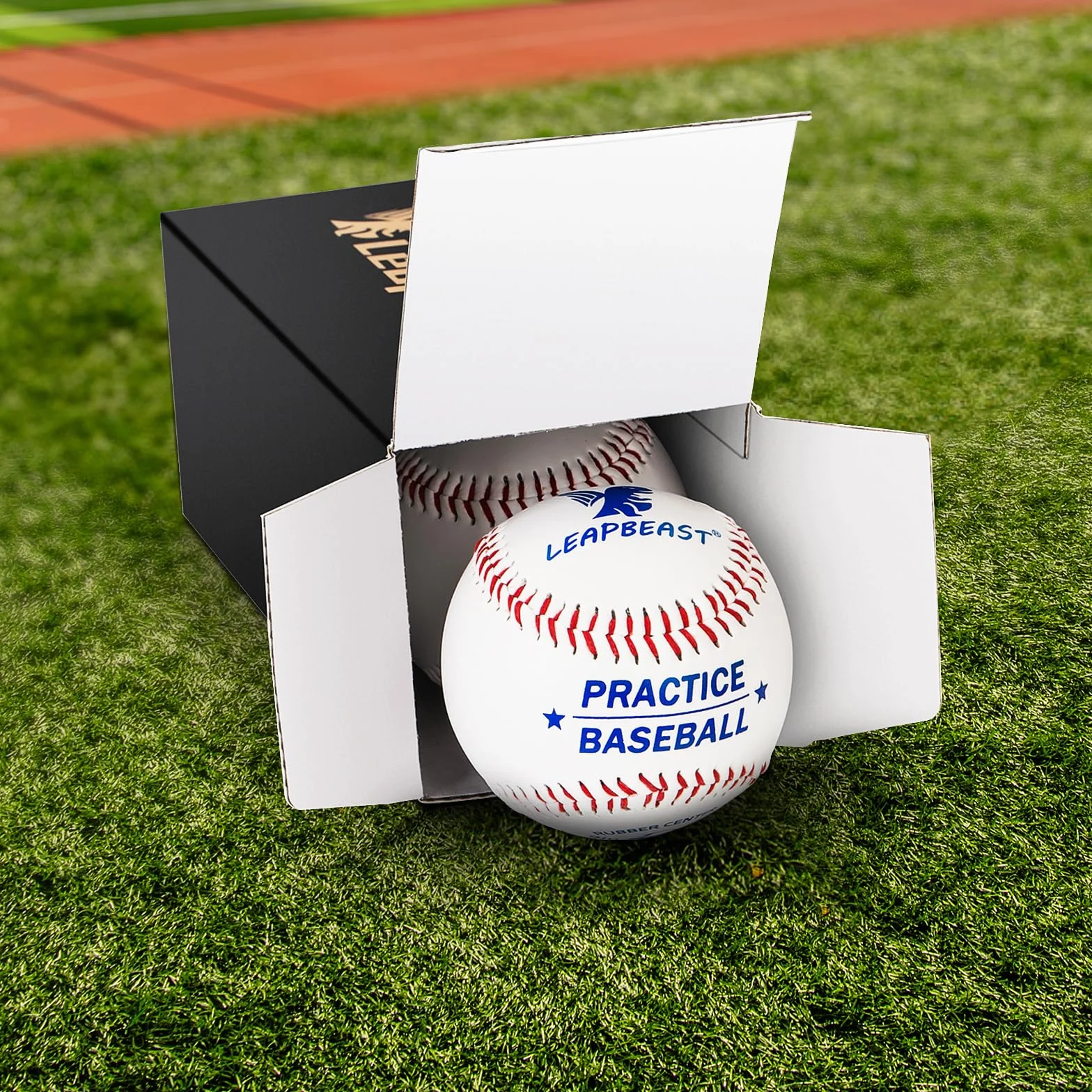 LeapBeast Profesjonalne baseballe, 20 cm, 3 sztuki, ręcznie szyte, baseballowe, miękki rdzeń gumowy, piłki dla dorosłych, do treningu młodzieży, profesjonalne gry w baseball