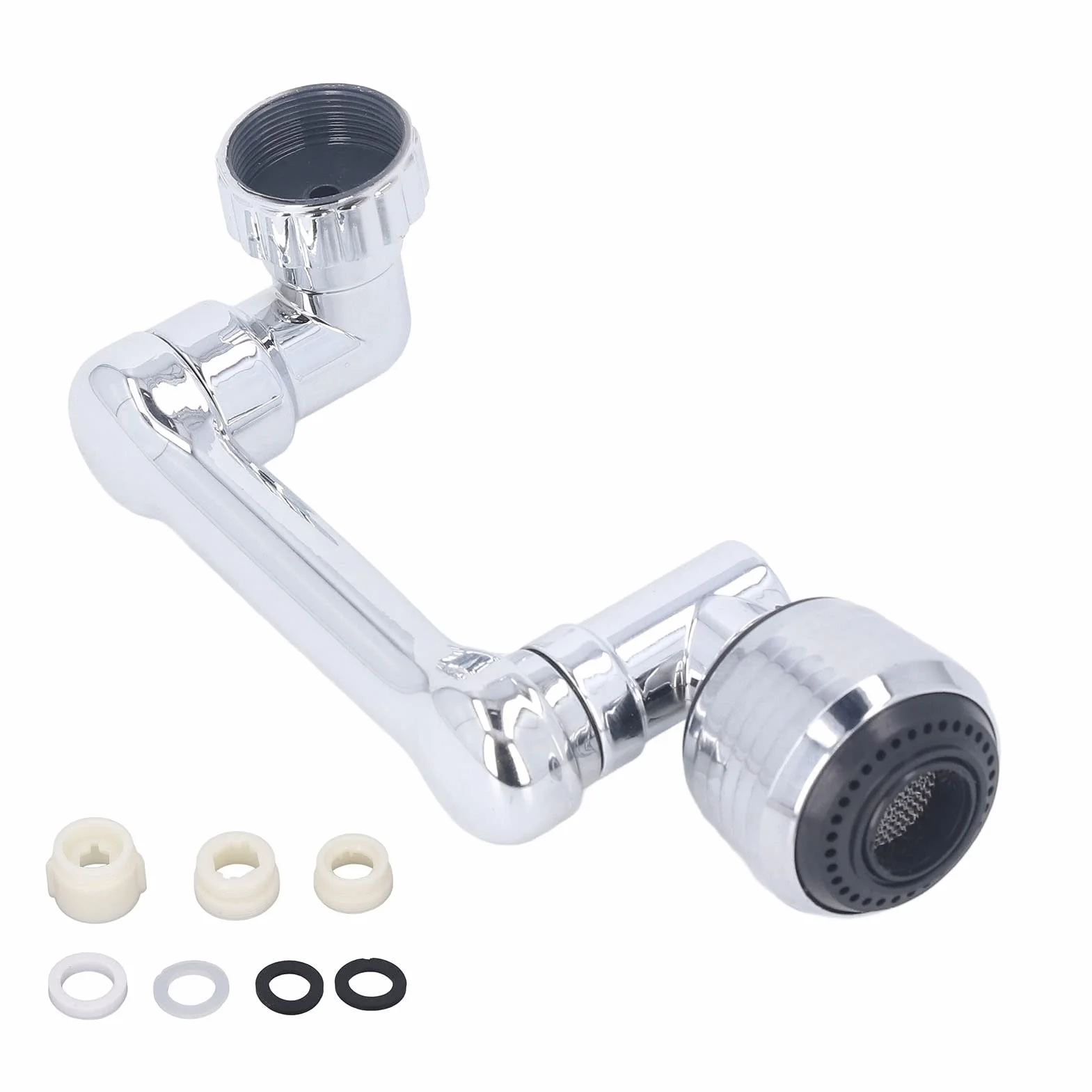 Obracany o 1080° Obrotowy Przedłużacz Kranu Aerator, 2 Tryby Wylotu Wody, Filtr Rozbryzgowy, Nasadka Natryskowa 360°, Wielofunkcyjny Przedłużacz Kranu do Kuchni