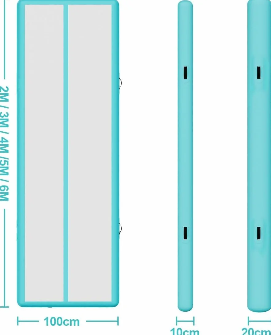 airtrack matte Z elektryczną pompką powietrza o wysokości 10 cm, 3 m, mata gimnastyczna, mata do jogi, na kemping, do treningu