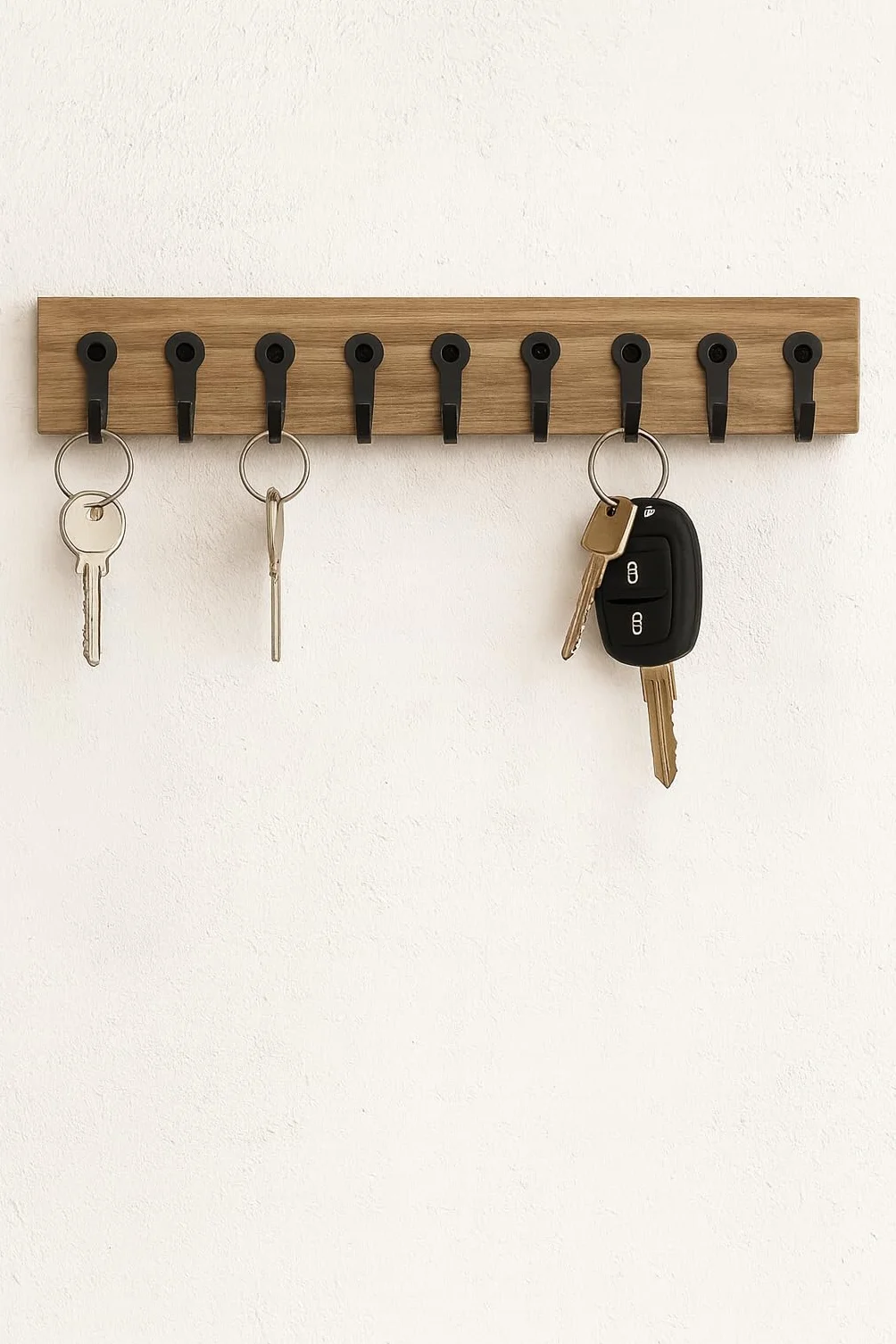 Fuxxer® Klasyczne haczyki do garderoby żelazne 39 x 22 mm zestaw 10 sztuk czarny