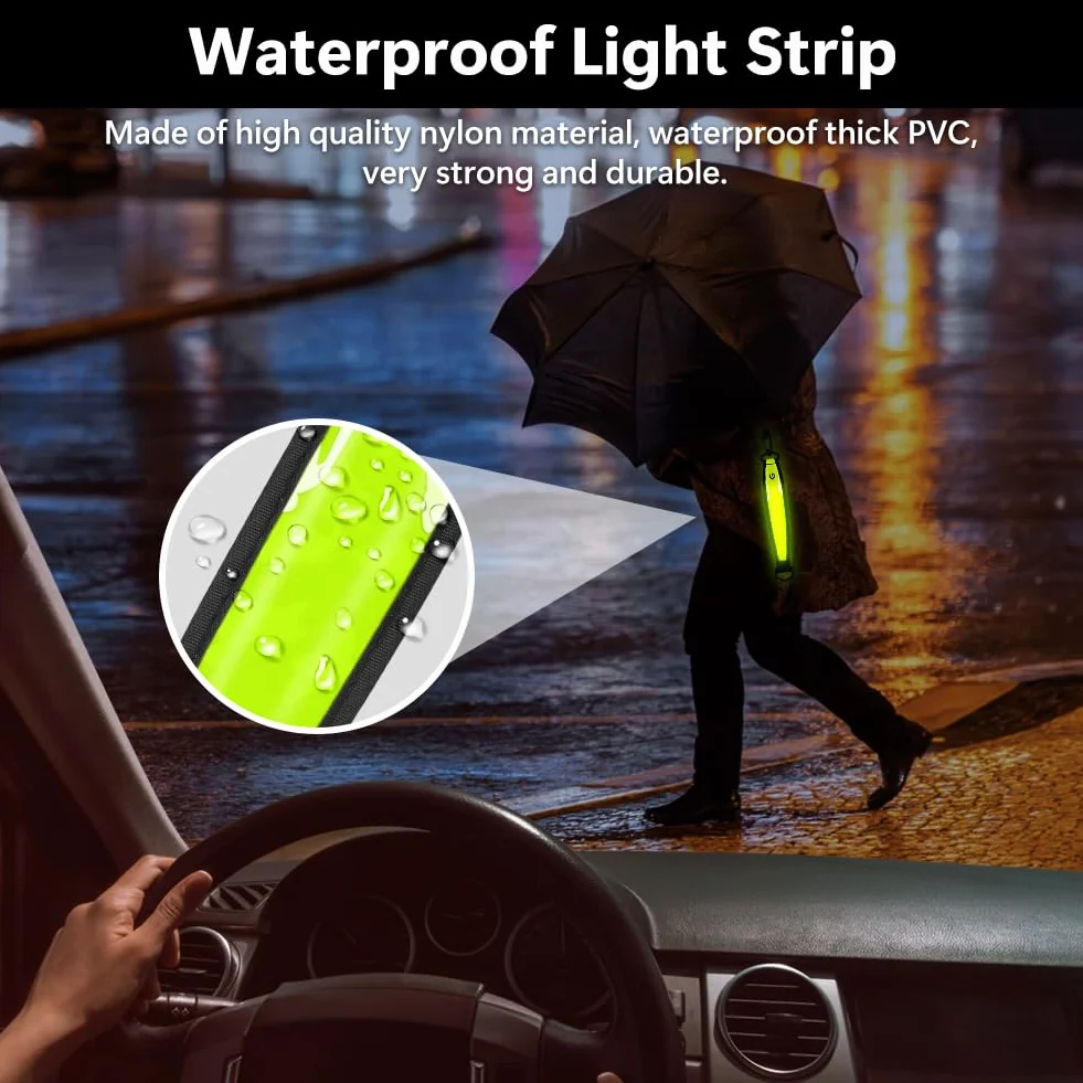 Flintronic Odblaskowa lampa błyskowa LED, 3 tryby światła, wodoodporne odblaskowe światło bezpieczeństwa, odpowiednie do plecaka, turystyki, jazdy na rowerze