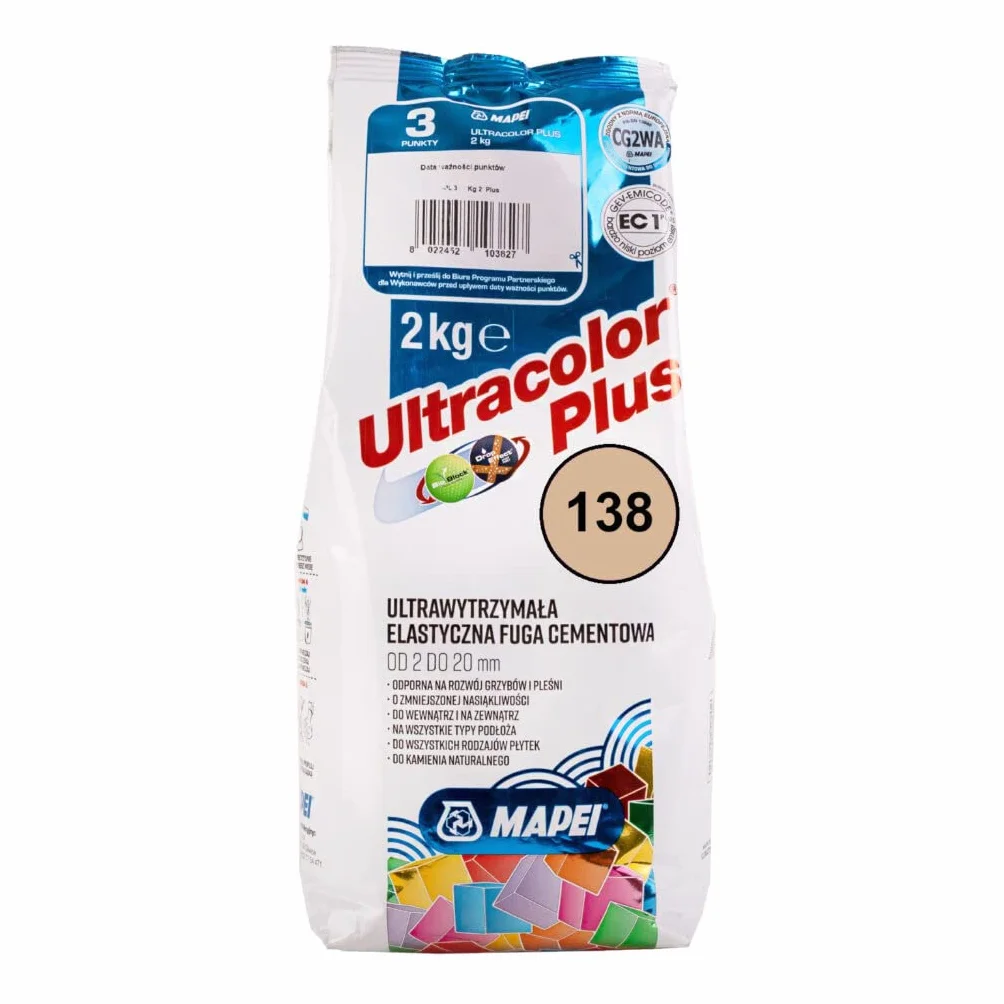 MAPEI ULTRACOLOR PLUS Fuga cementowa 2kg 138 migdałowy
