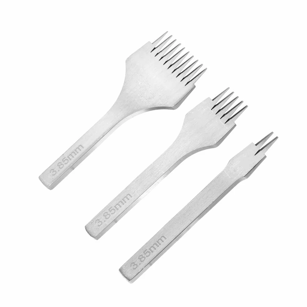 Narzędzie do dziurkowania skórzanych wyrobów stalowe białe 2,7 mm / 3,0 mm / 3,38 mm / 3,85 mm