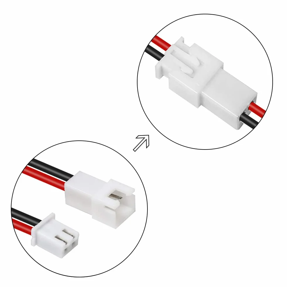 YIXISI 25 Par JST XH 2.54mm 2-pinowe Złącze Wtykowe Micro 10cm 22AWG Przewód Silikonowy
