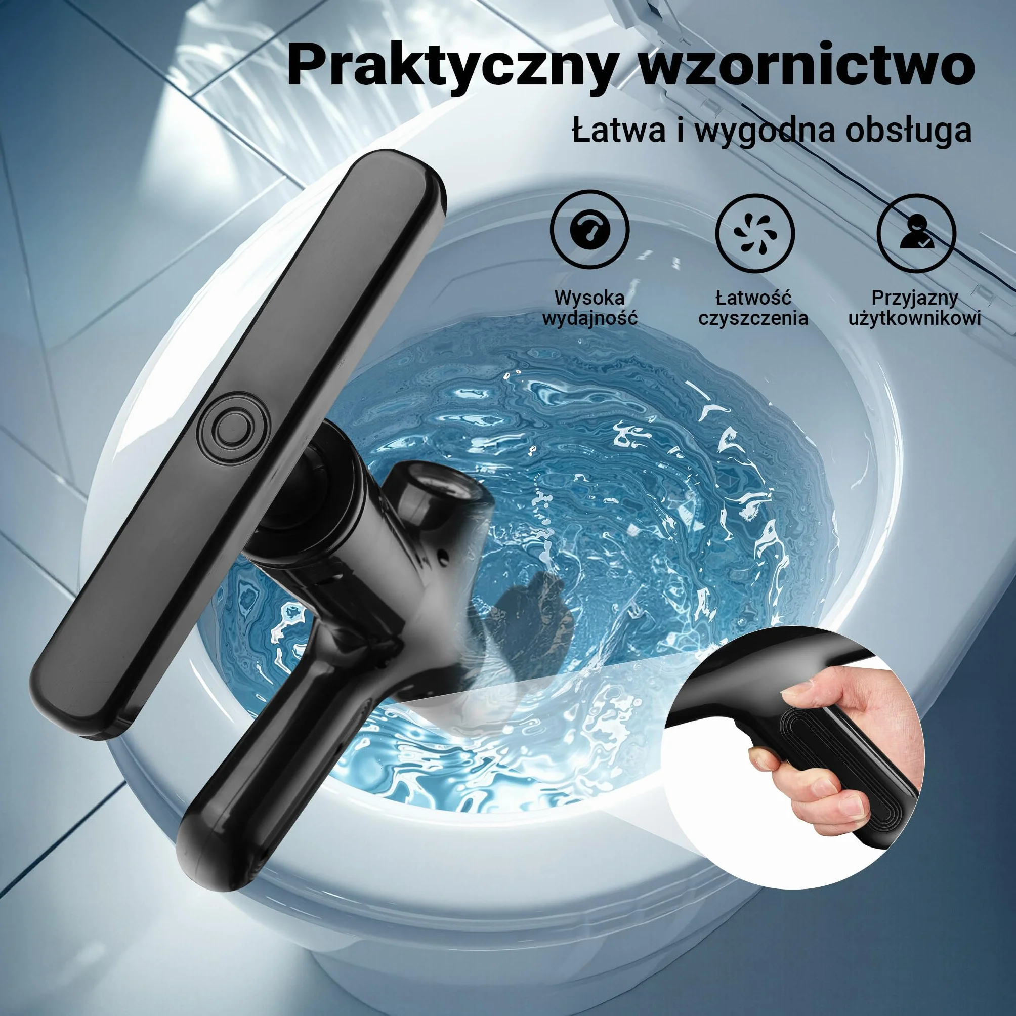 Wiltec Przepychacz ciśnieniowy do rur z manometrem, końcówkami i akcesoriami