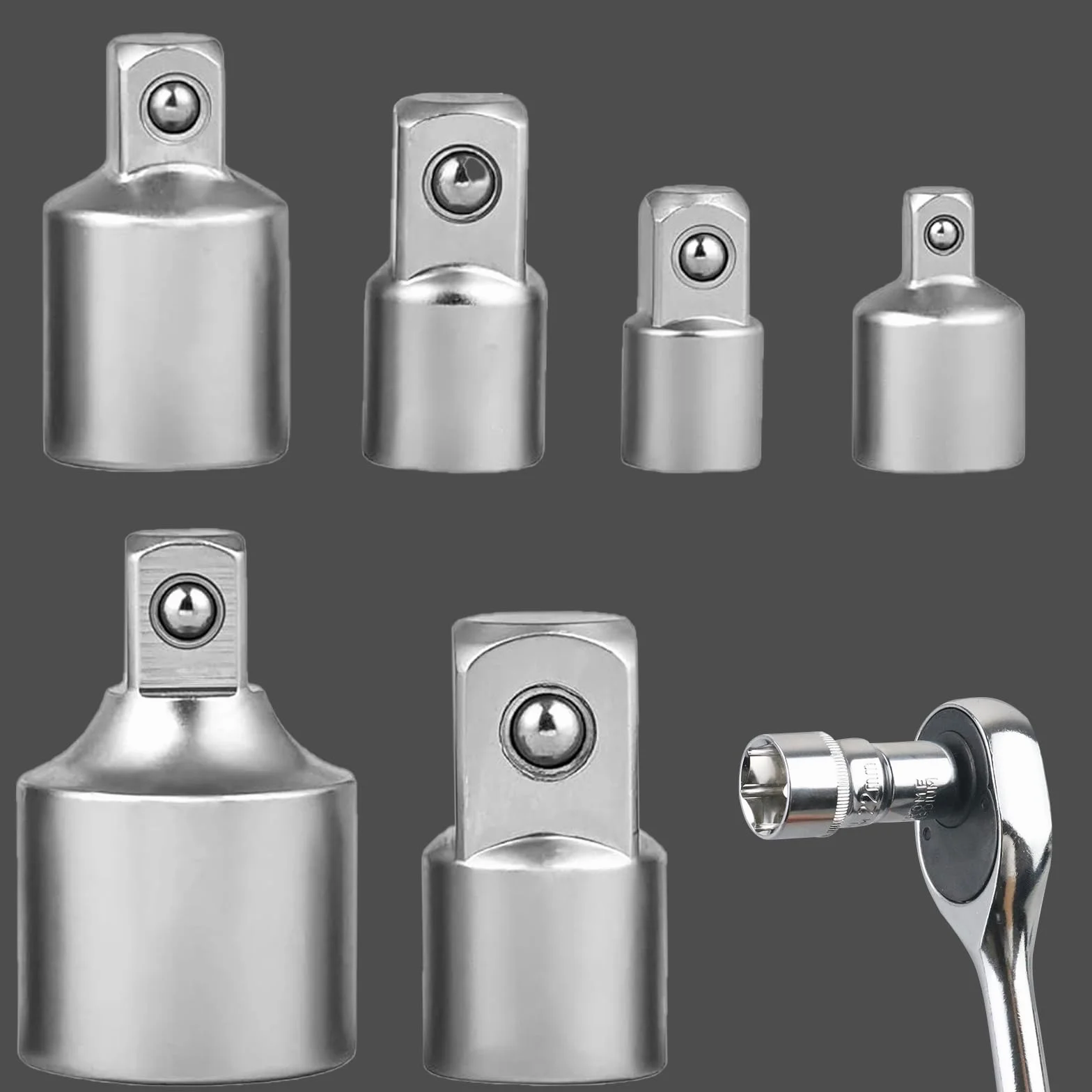 Adapter przyłączeniowy 6 sztuk 1/4 do 3/8 3/8 do 1/4 1/2 do 1/4 do nakrętek zatrzasków gniazd