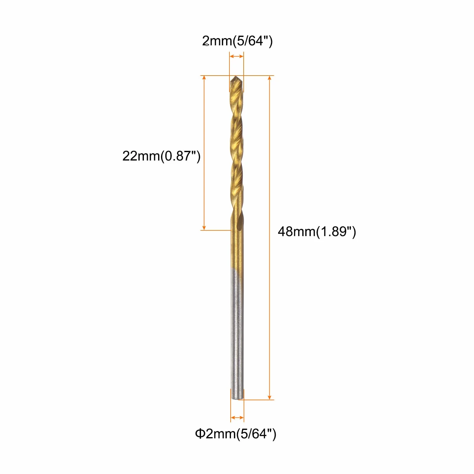 QUARKZMAN 3-częściowy zestaw wierteł Brad Point 2 mm do drewna, tworzywa sztucznego, gumy