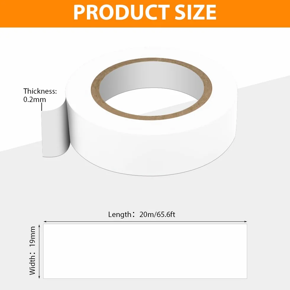 OFFCUP Elektryczna taśma izolacyjna 19 mm x 20 m 6 szt. PVC wodoodporna biała
