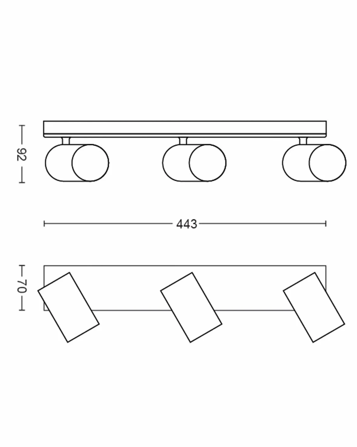 Philips Kosipo Reflektor LED 5,5 W, Regulowane Głowice, Łatwy Montaż, Trwała Konstrukcja I Stylowy Design. Wszechstronne Oświetlenie. Żarówka Sprzedawana Oddzielnie, Kolor Biały