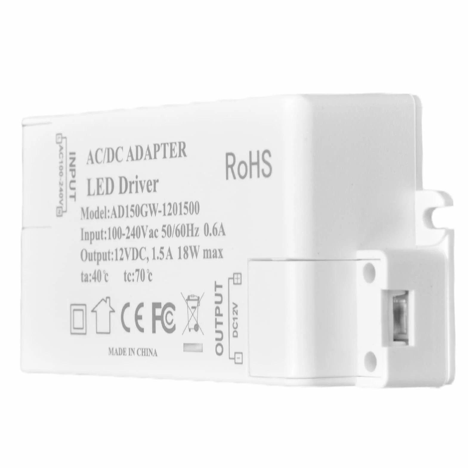 Zasilacz AC 100-240V do DC 12V 1,5A Konwerter Transformator LED do Pasków LED Kamera CCTV