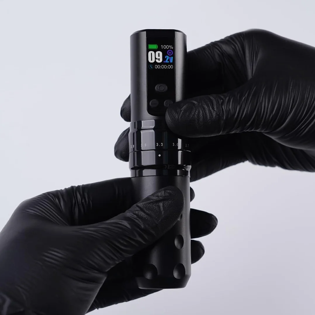 Mast Fold2 Pro Wireless Tattoo Machine Pen Rotary Cordless Tattoo Gun 7 Strokes Length 2000mAh Battery Powerful Motor by Mcore RCA Connector for Pro Artists