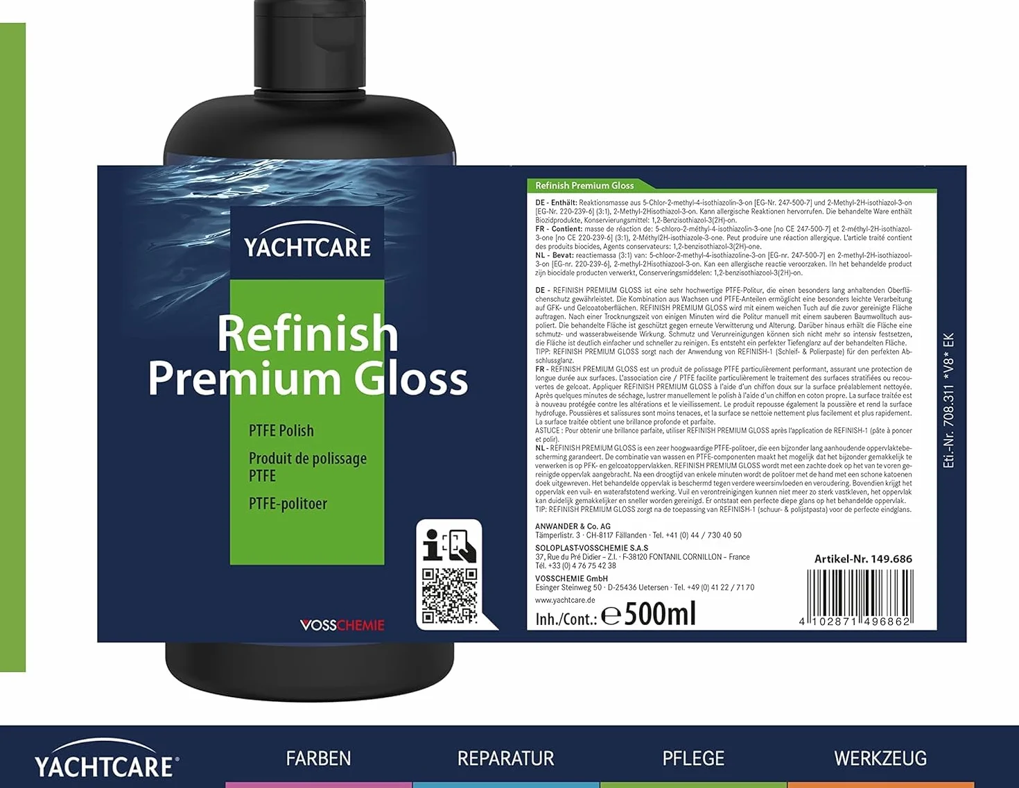 Soloplast 149686 ReFinish Premium Gloss Wosk Top Coat