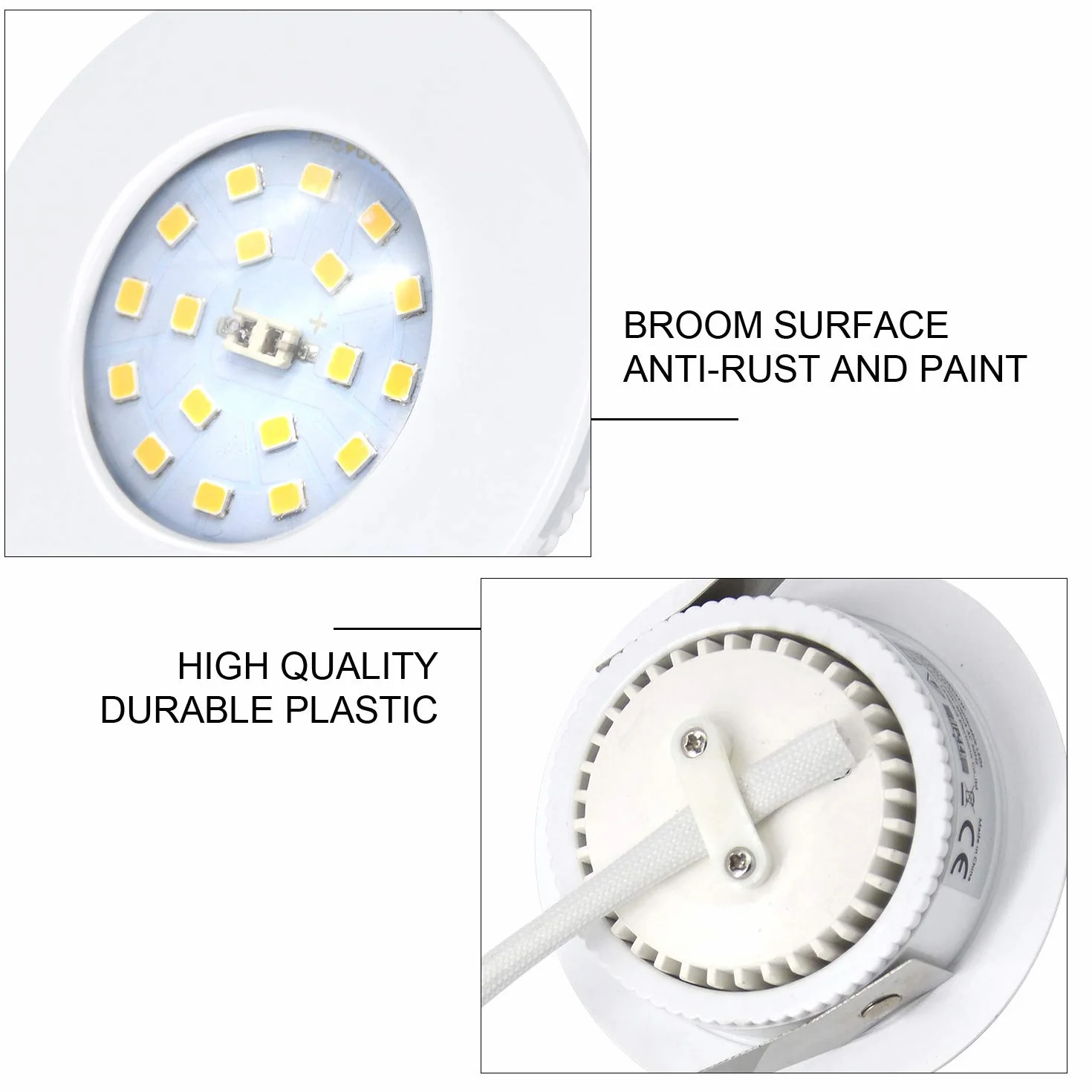 Lampy sufitowe LED do zabudowy IP44 5W 500lm 240V ultracienkie biel