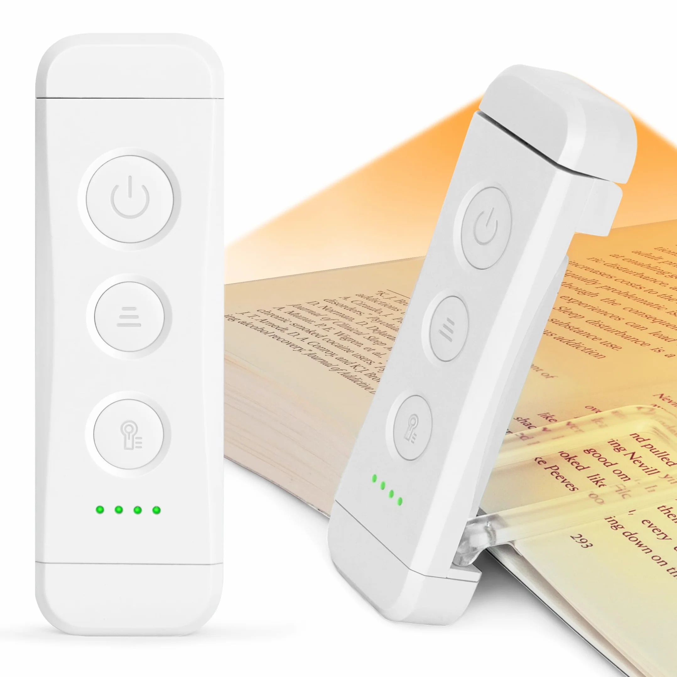 Glocusent Czytnik LED USB Ładowalny, Clip na Książkę, 3 Kolory, 5 Jasności, Elastyczny, 80h