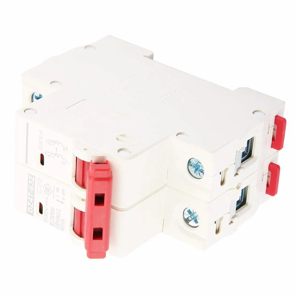 Wyłącznik nadmiarowoprądowy DZ47-63Z-2P DC 500V 20A 6kA 2P Fotowoltaika
