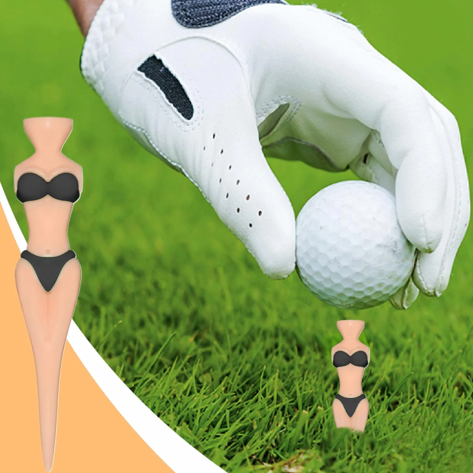 Zabawne Kołki Golfowe Dla Mężczyzn, Bezpiłkowe Kołki Treningowe Do Ćwiczeń, Przenośny Sprzęt Sportowy dla Mężczyzn i Kobiet Początkujących Golfistów na Driving Range i Pole Treningowe