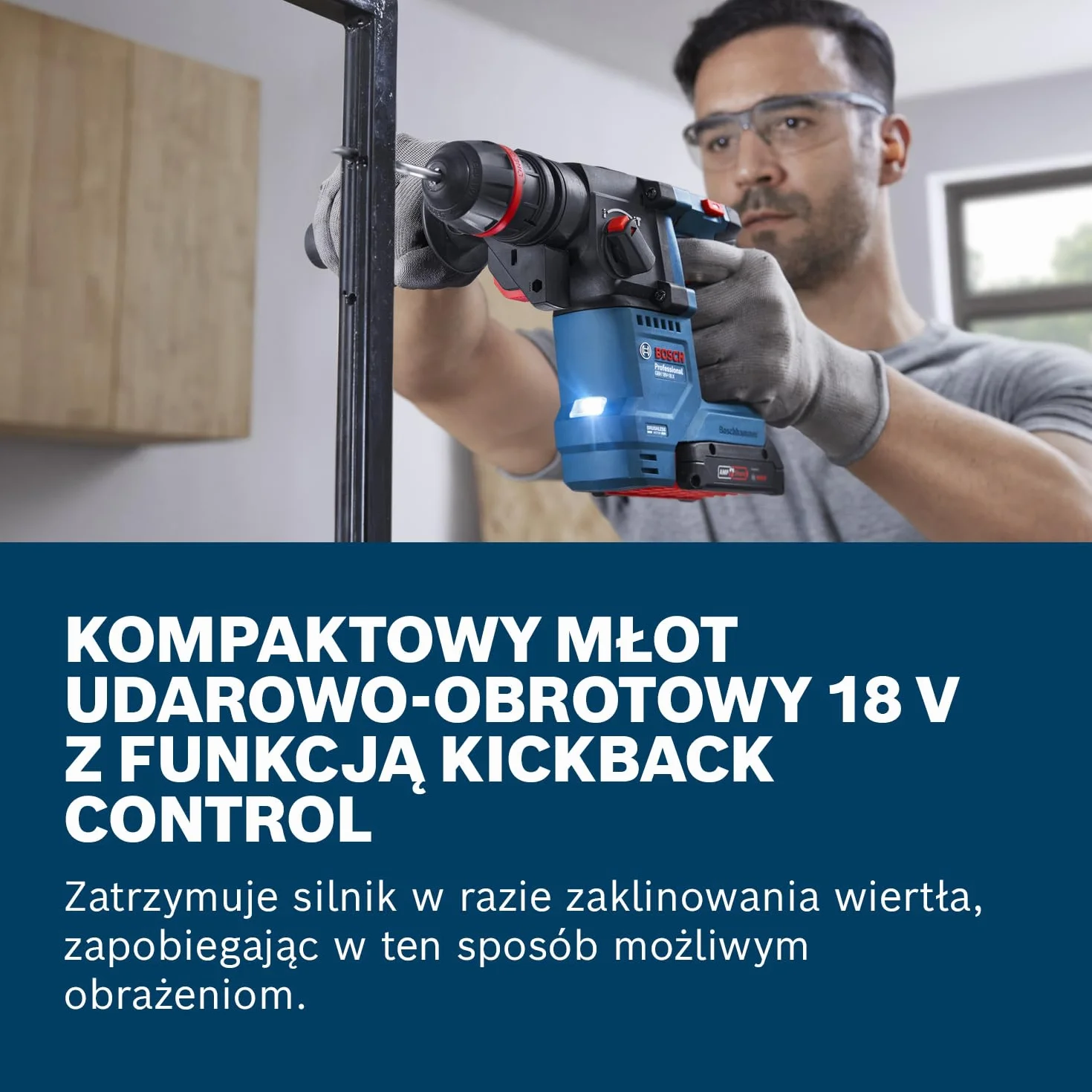 Bosch Professional GBH 18V-18 Akumulatorowy młot udarowo-obrotowy SDS plus 18V
