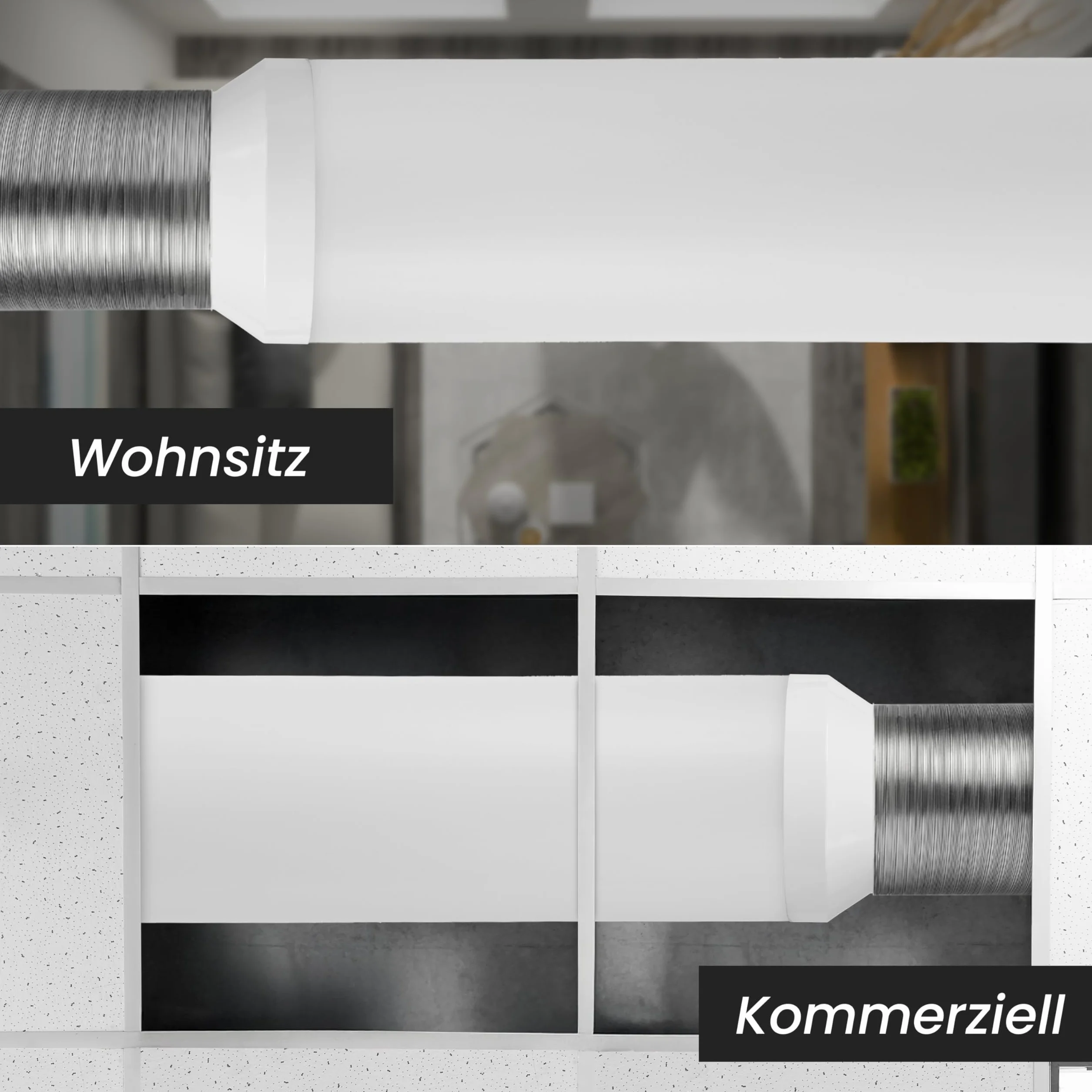 Repa Market Reduktor kanałowy 150 do 125 mm – reduktor z tworzywa sztucznego ABS, łącznik do powietrza wylotowego HVAC, klimatyzacji, systemów wentylacyjnych – rury PCW, węża klimatyzacyjnego/węża