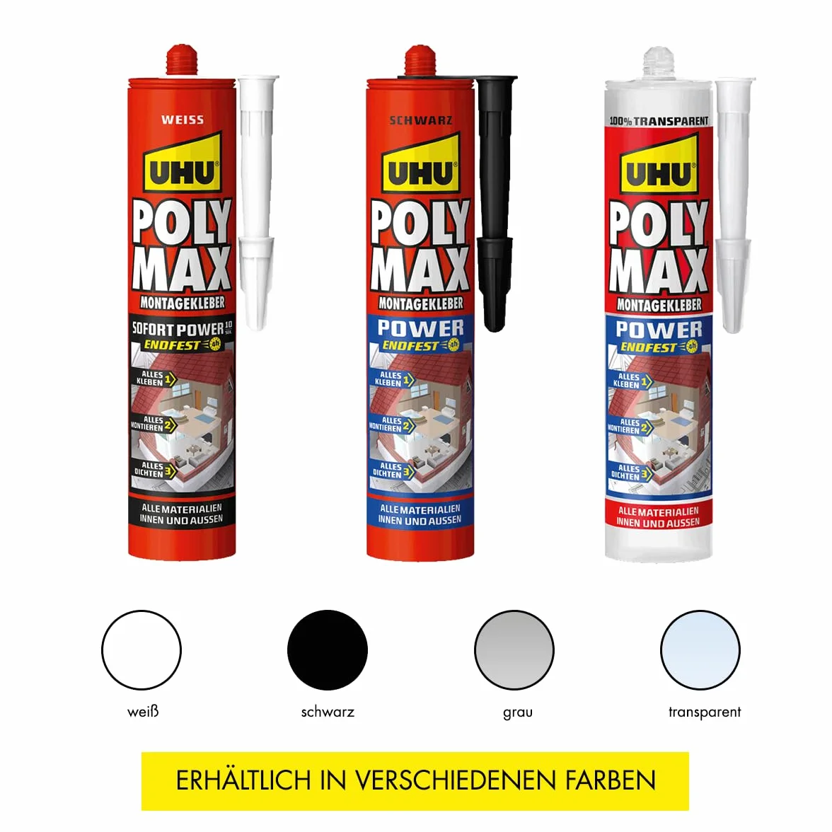 Uhu Poly Max Klej Montażowy Przezroczysty 115 g