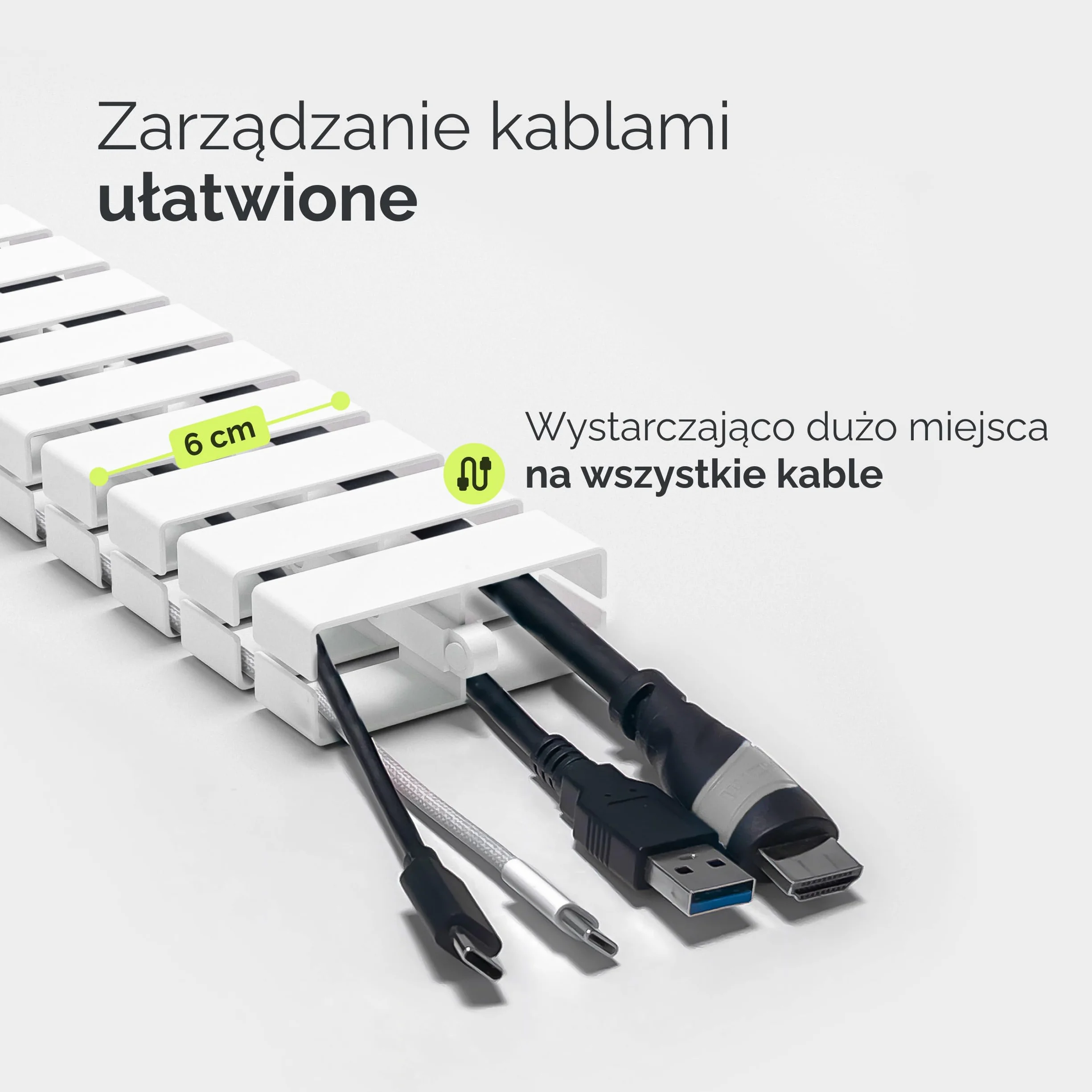 VALU prowadnik kabli 125 cm magnetyczny regulowany stalowa podstawa