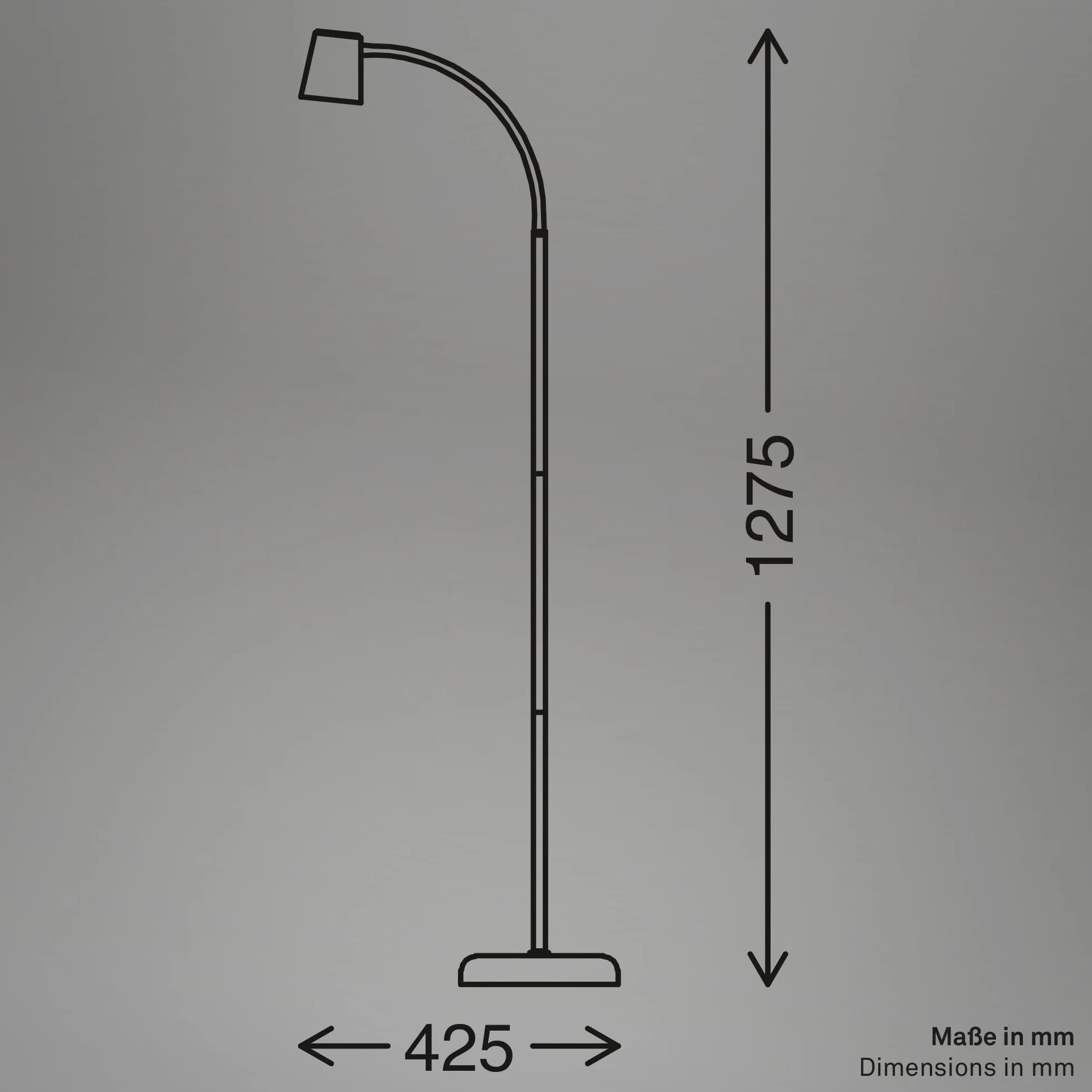 Lampa stojąca metalowa GU10 9W regulowana głowica włącznik nożny IP20