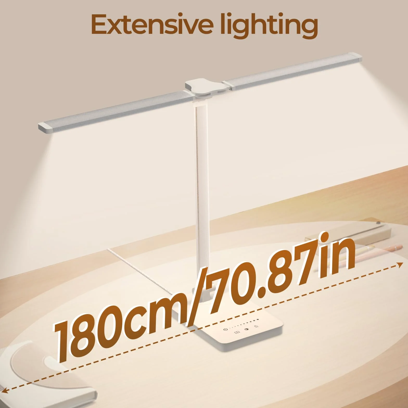 Lampa biurkowa LED 15W ochrona oczu 5 kolorów 10 poziomów jasności timer pamięć