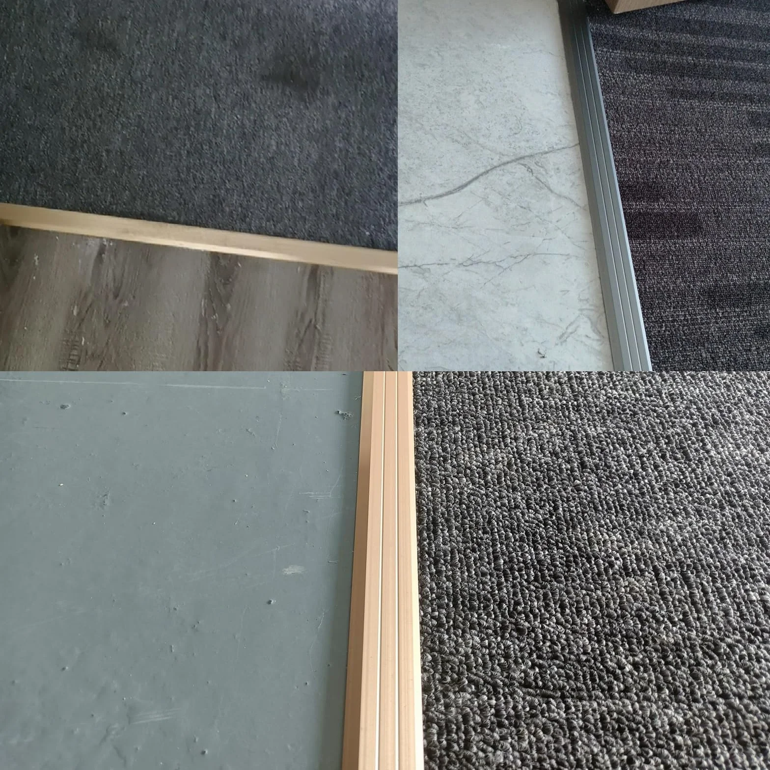 Listwa progowa Metalowa aluminiowa płaska listwa przejściowa/reduktor do drzwi, wykładziny, płytki podłogowej z twardego drewna, osłona szwu 2-5 mm czarny