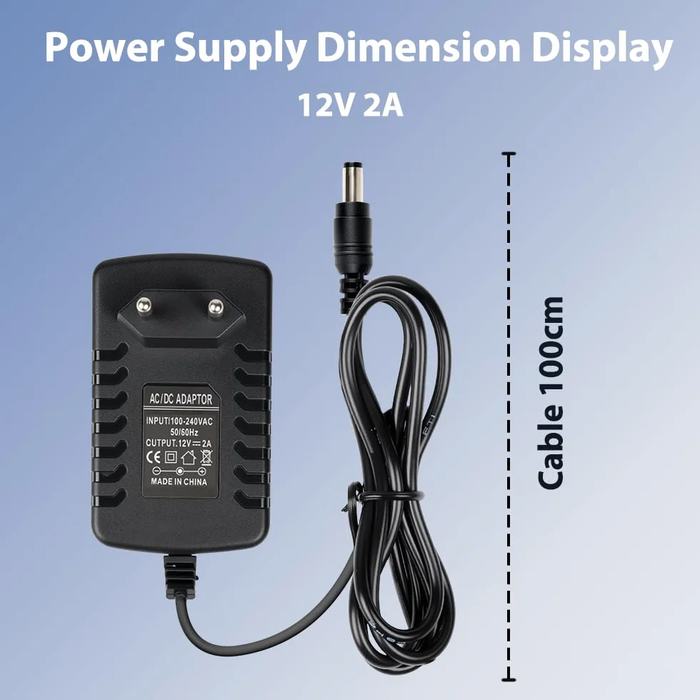 Transformator LED 12 V 2 A Zasilacz DC do Taśmy LED SMD5050 SMD3528