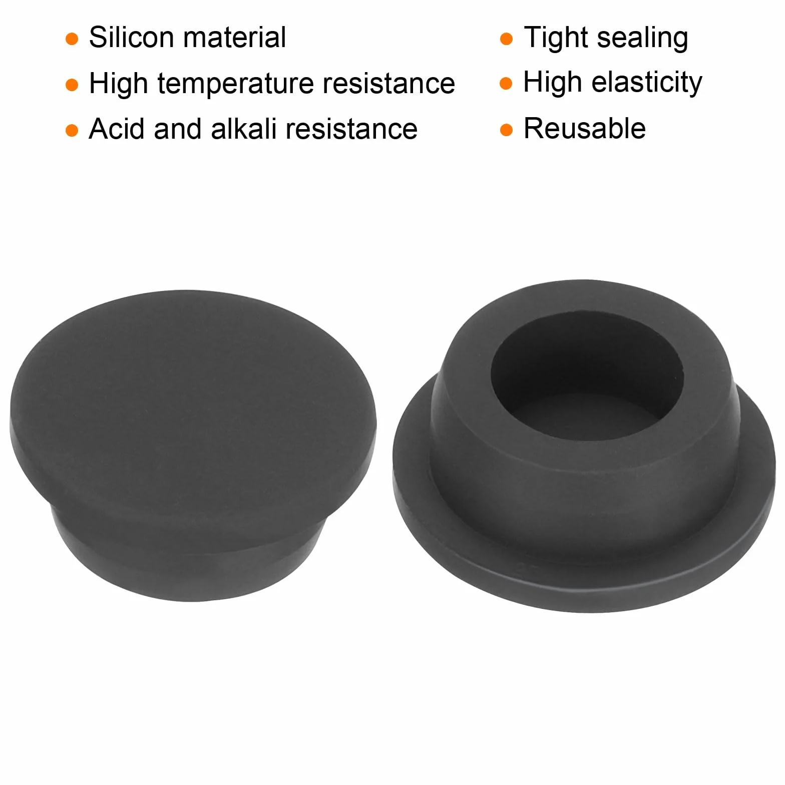 Zatyczki silikonowe T QUARKZMAN 34x10x27 mm czarne 2 szt do powlekania proszkowego anodowania