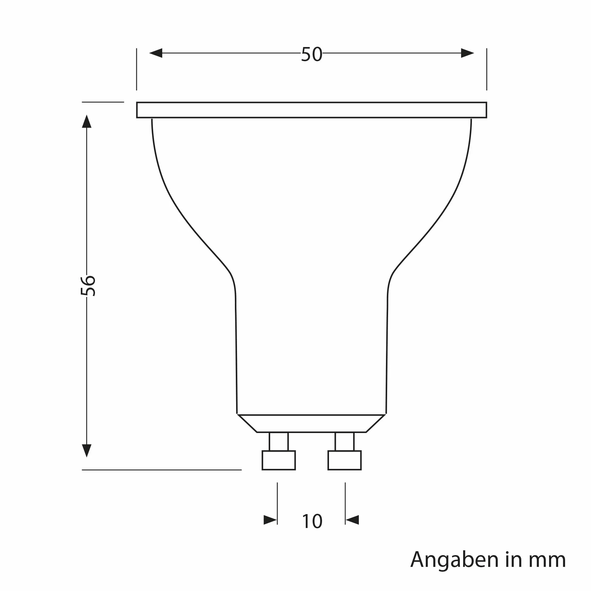 ledscom.de Żarówki LED GU10 PAR16 Ciepła Biel 2800K 0,5W 49lm 100° Matowe