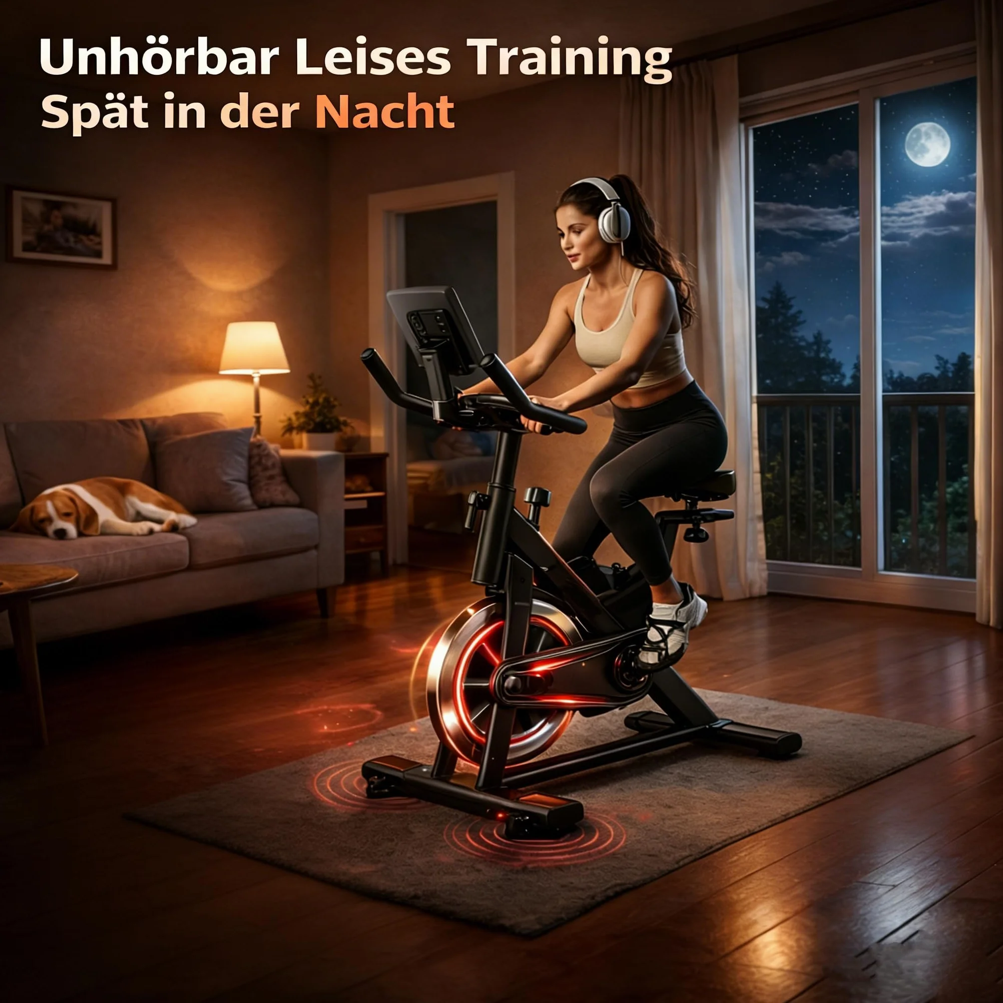 Domowy rower stacjonarny cichy z regulowanym oporem magnetycznym, regulowaną wysokością, sprzęt do treningu cardio w domu, z uchwytem na tablet, wytrzymały i przenośny rower do odchudzania i fitnessu.