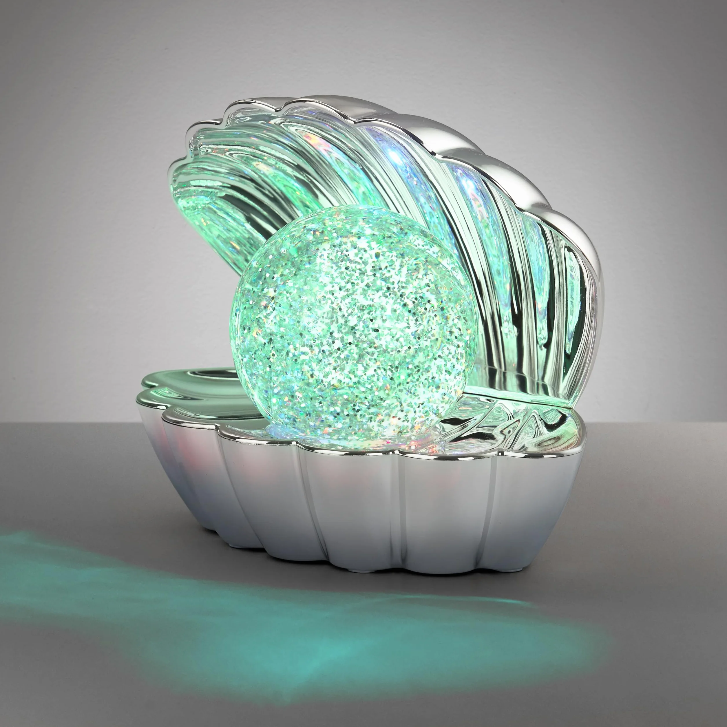 Reality Leuchten Lampa stołowa SHELLY R57731106, tworzywo sztuczne, chrom, 0,8 W LED, zmiana koloru