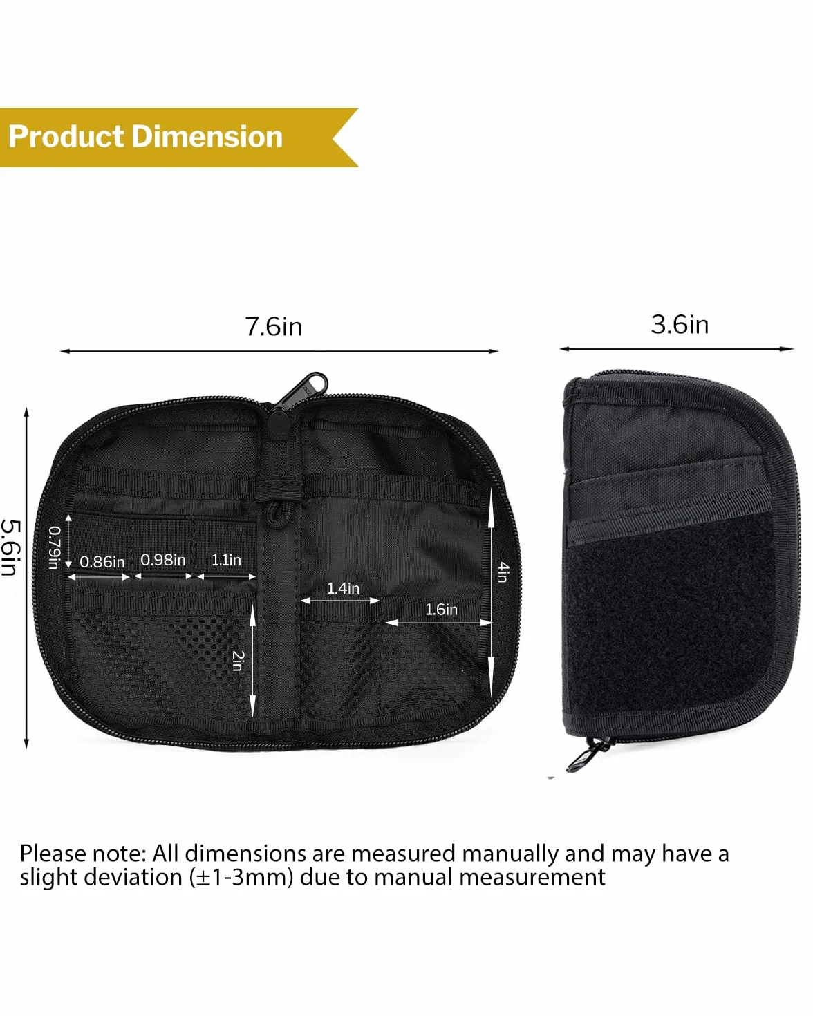 VIPERADE VE10 EDC Multitool Etui Organizer Wielofunkcyjne Nylonowe Kieszonkowe Narzędzia Pochwa Czarny