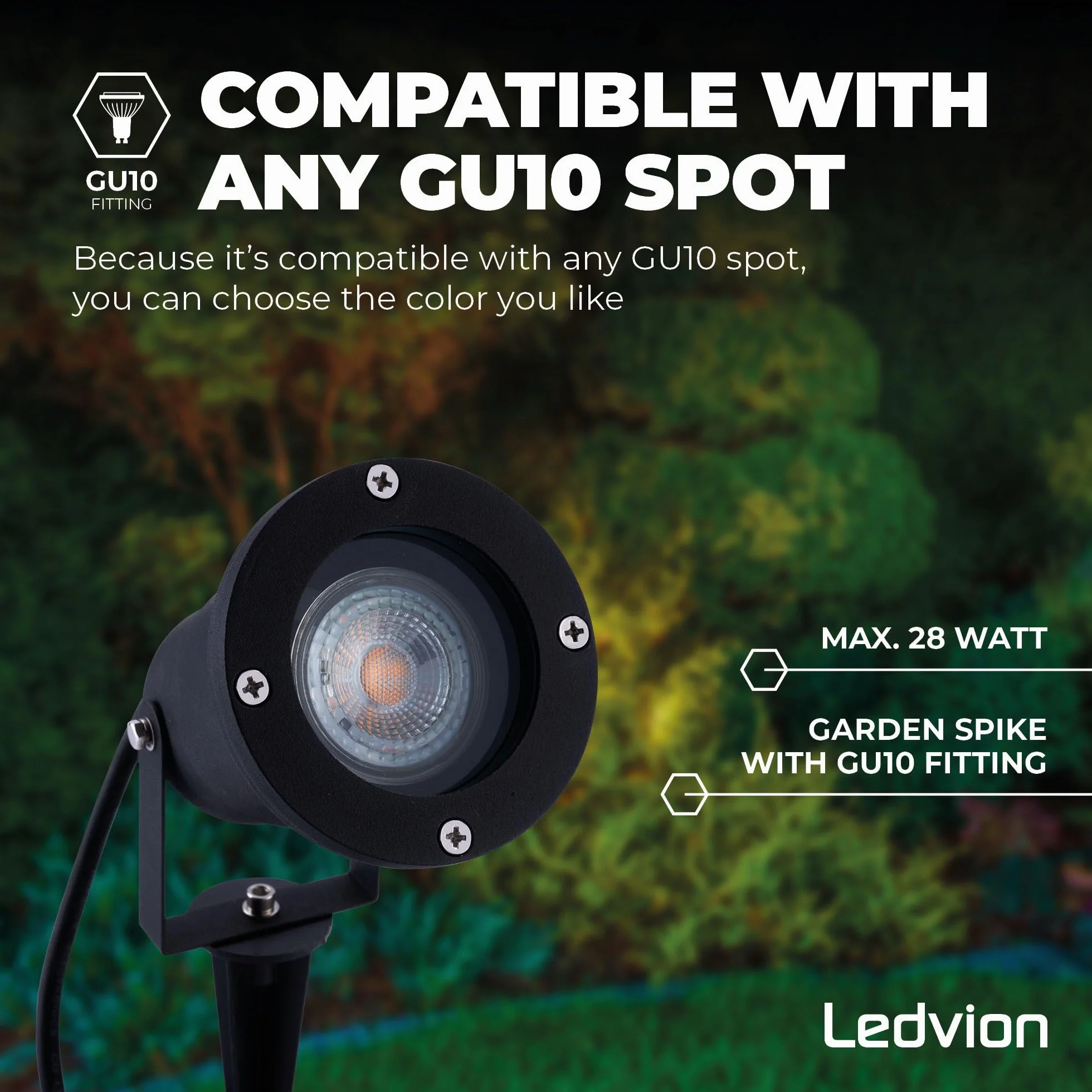 Ledvion Reflektor Ogrodowy LED IP65 220-240V Obrotowy Wodoszczelny