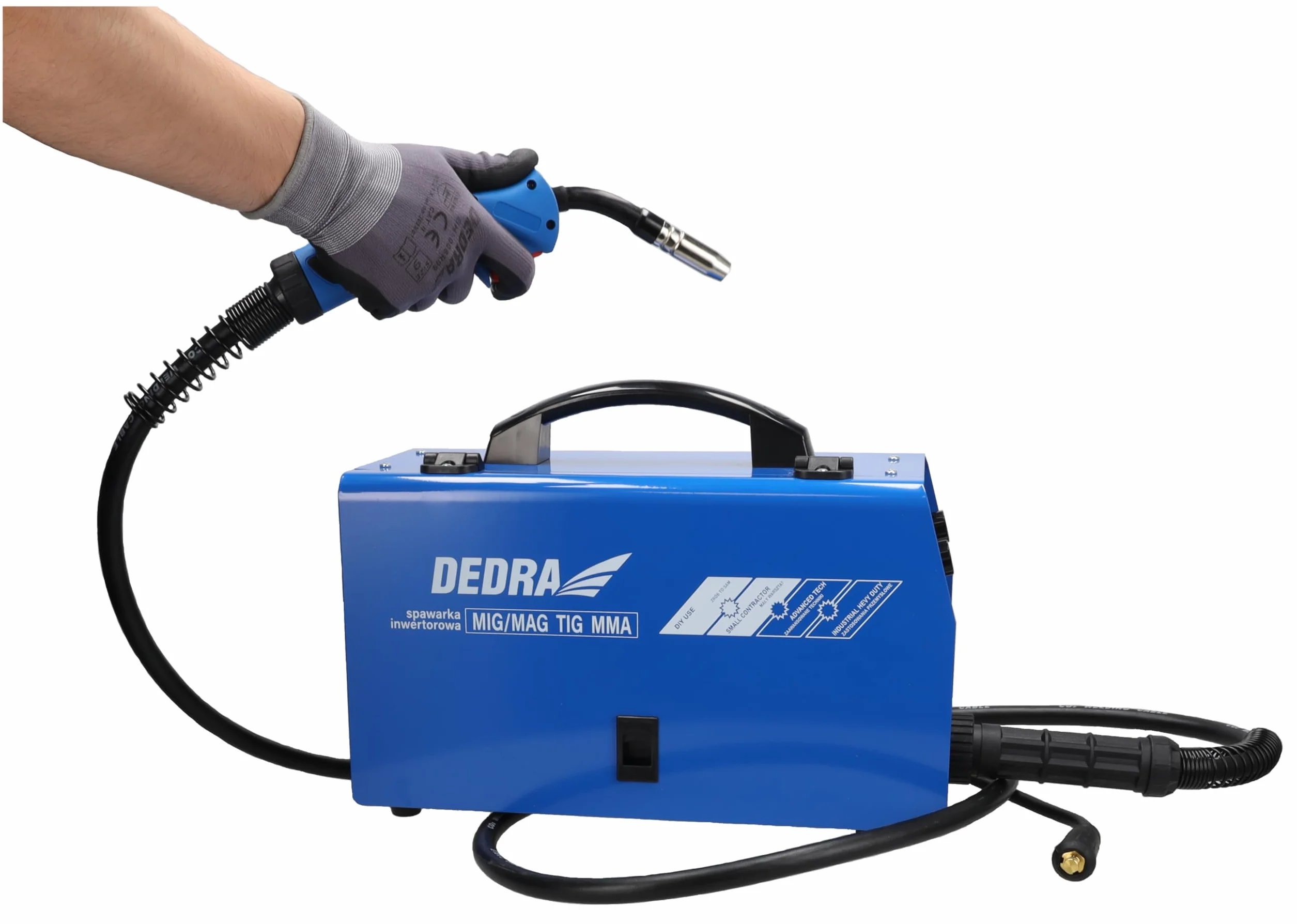 DEDRA Spawarka Inwerterowa 200 A IGBT MIG/MAG TIG MMA Hot Start Anti Stick ARC Force LCD