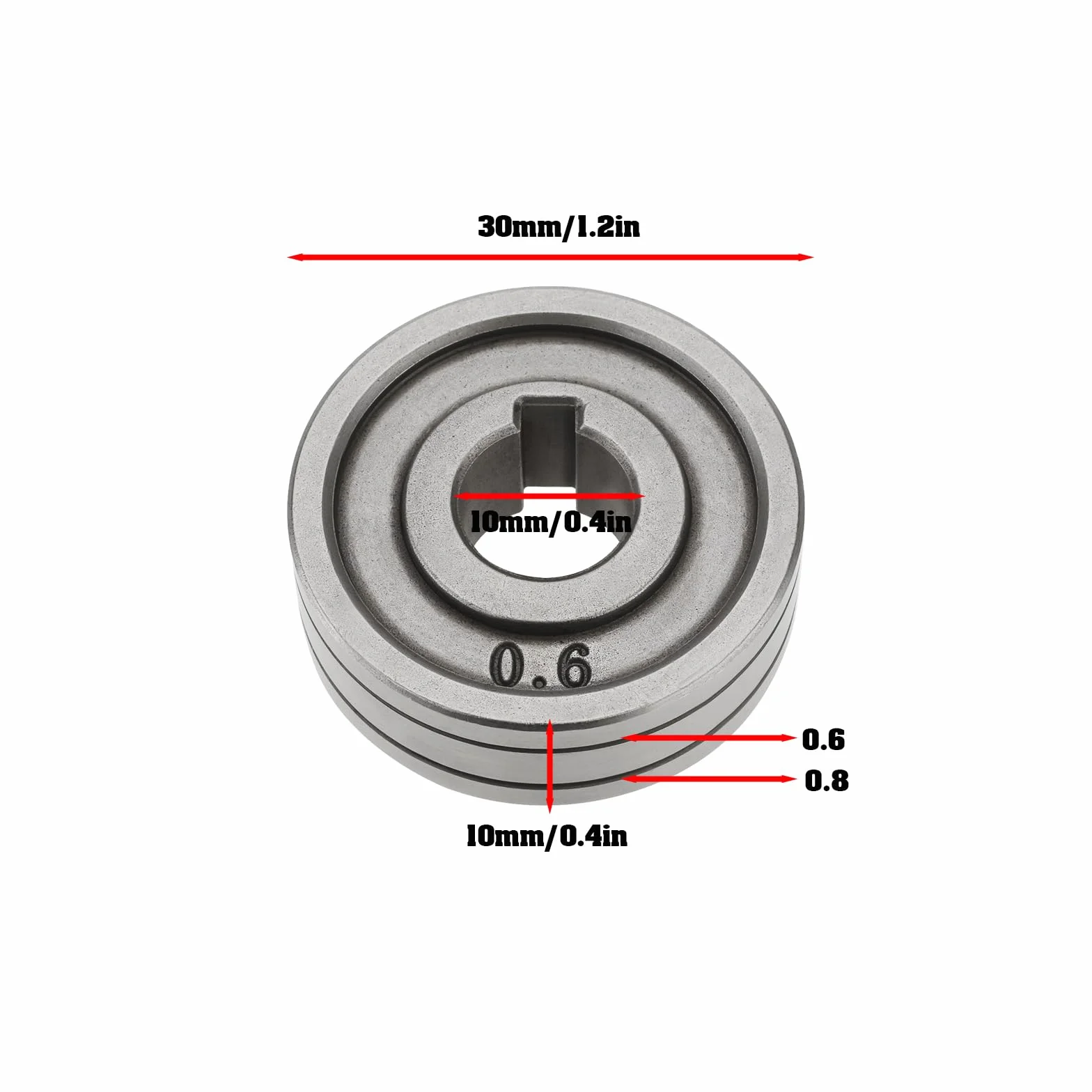 Rolki napędu podajnika maszyny drucianej 30 mm kompatybilne z MIG MAG rowek V 0,6 mm/0,8 mm