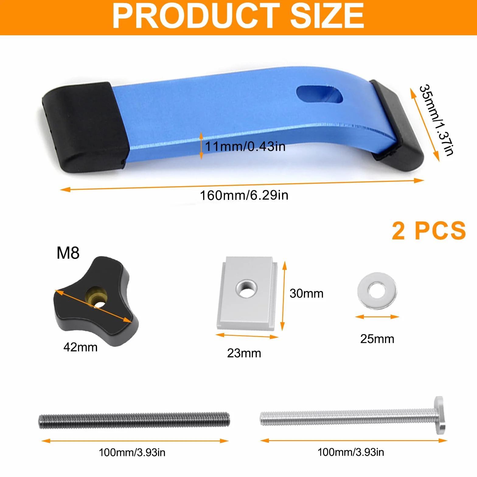 Stół warsztatowy T-Nut M8 zaciski śrubowe ze stopu aluminium