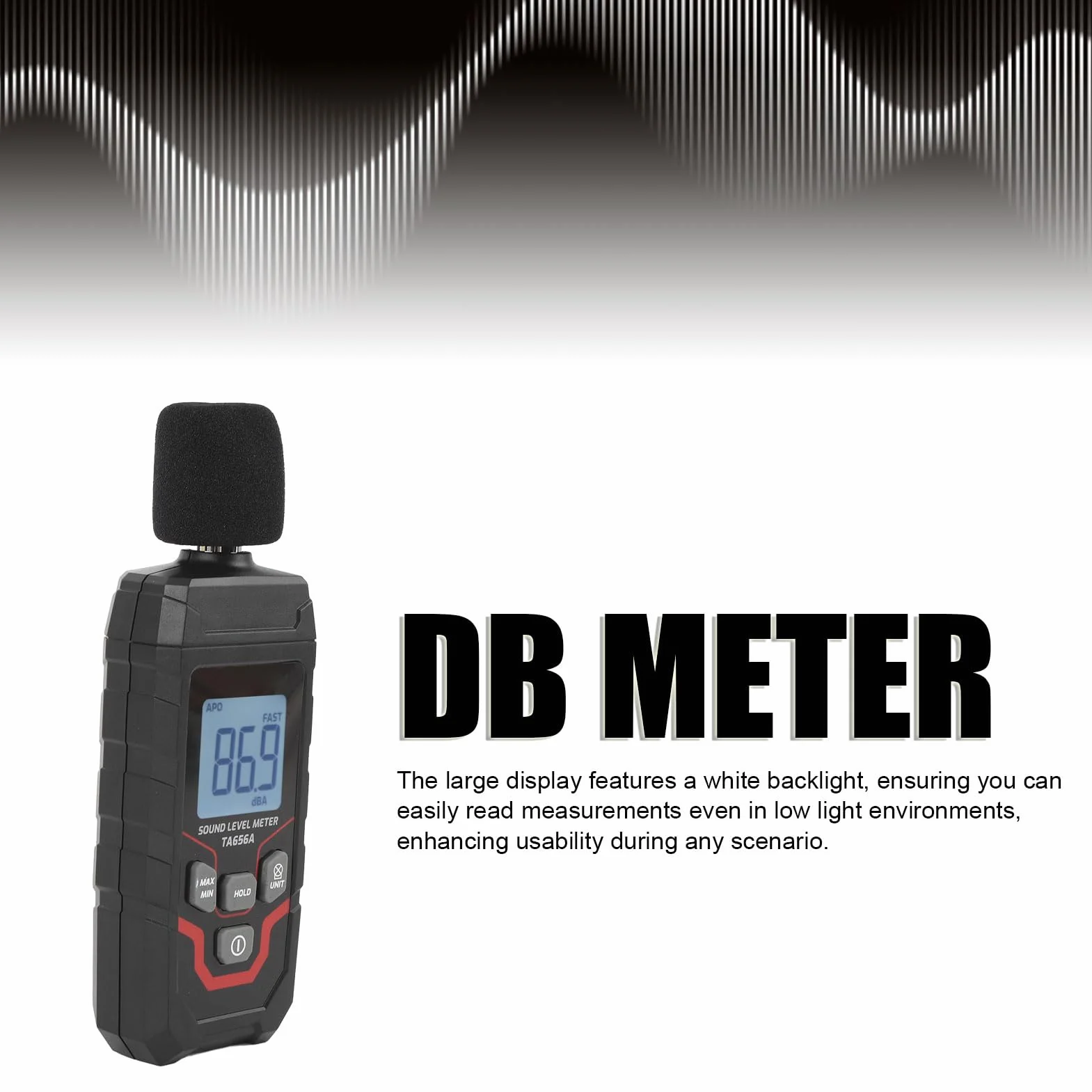 SEAFRONT Miernik Decybeli Przenośny 30-130 DBA Dokładność ±1,5 DB