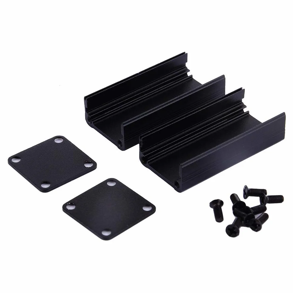 Aluminiowa obudowa chłodząca DIY Wal front wytłaczany 50 × 25 × 25 mm