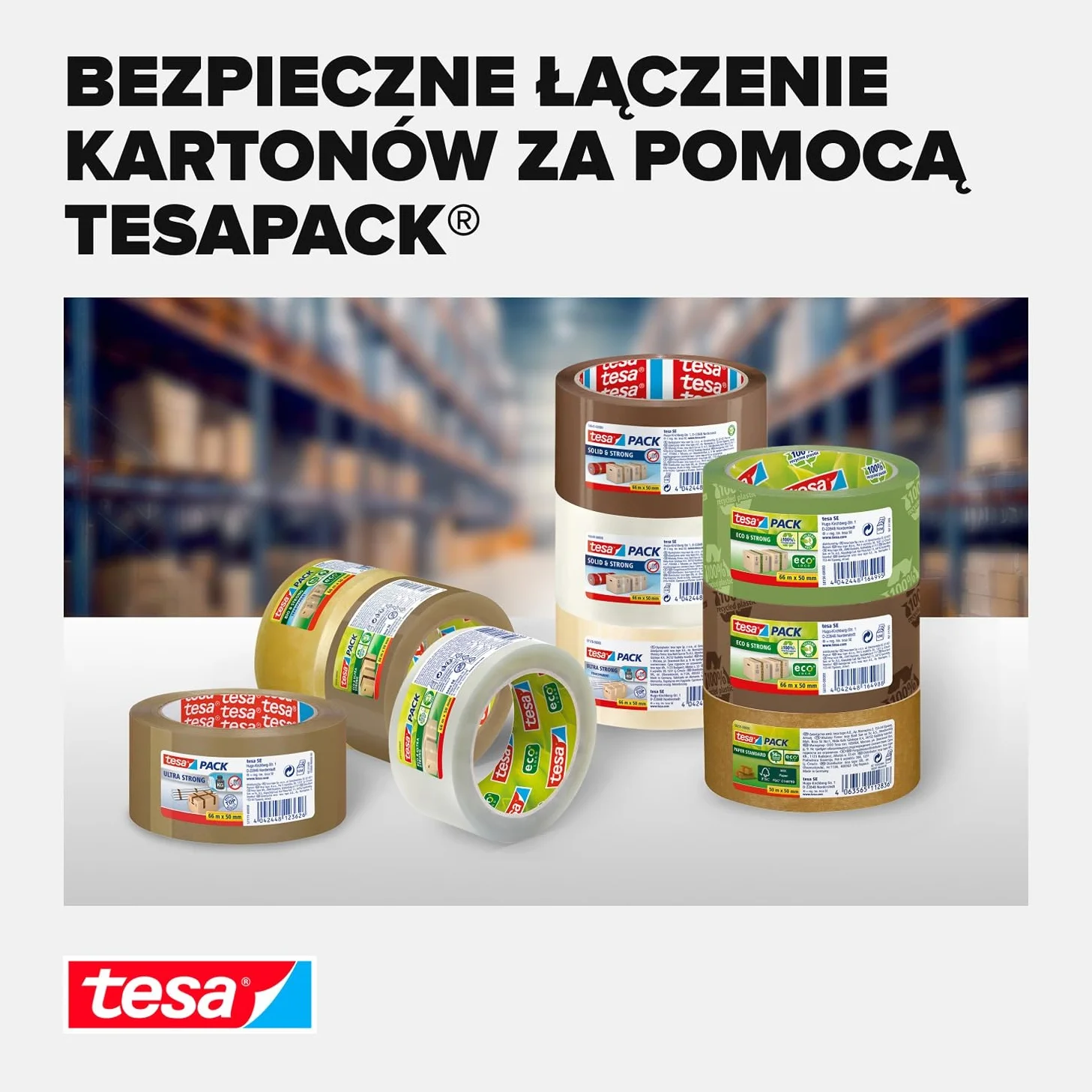 Tesa Ultra Resistant Taśma Filamentowa 50 m x 50 mm Przezroczysty