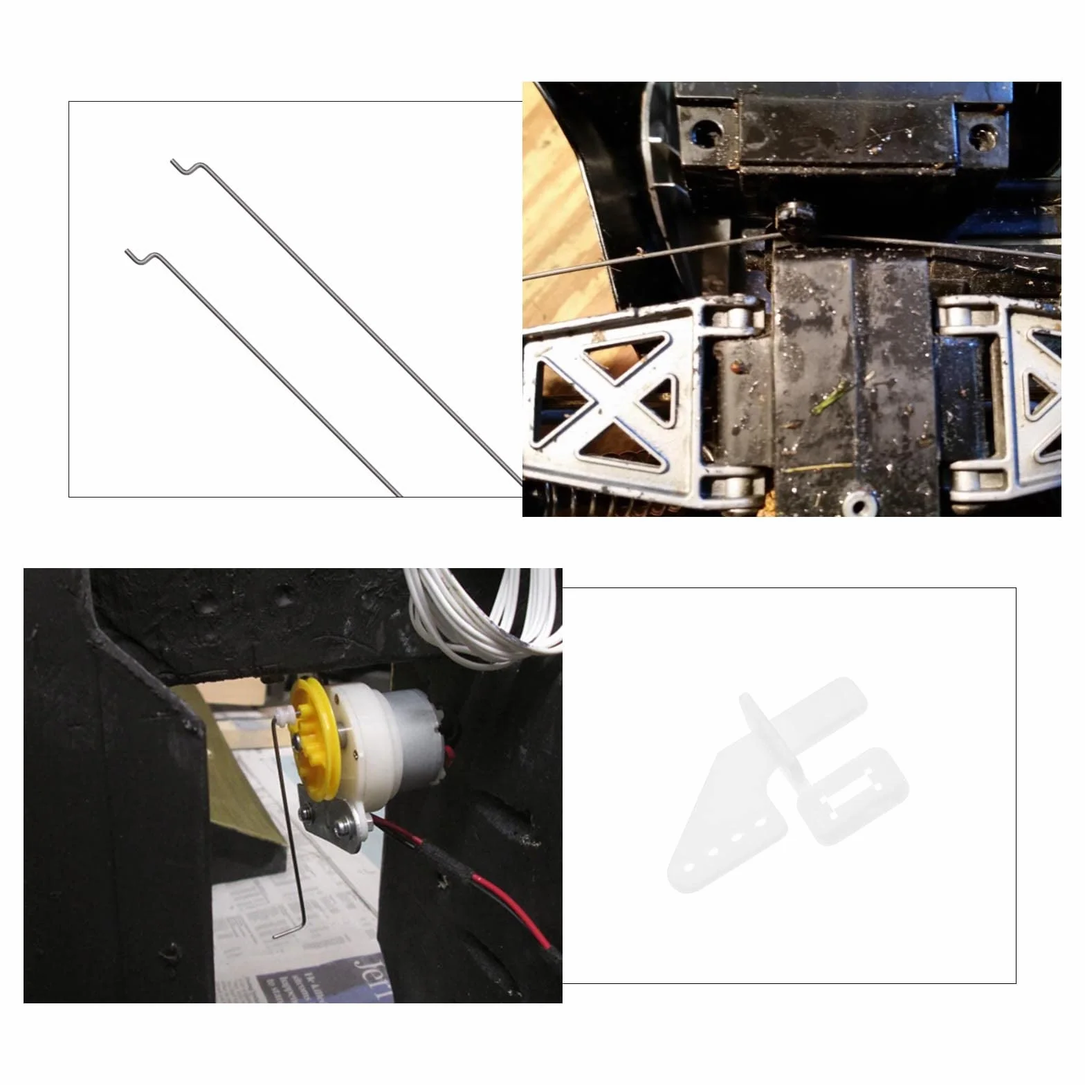 ECSiNG 15 sztuk Fixed Wing zestaw klaksonów sterowniczych 1,2 x 200 mm drążek do pchania 1,3 mm akcesoria do modeli samolotów RC helikopterów RC