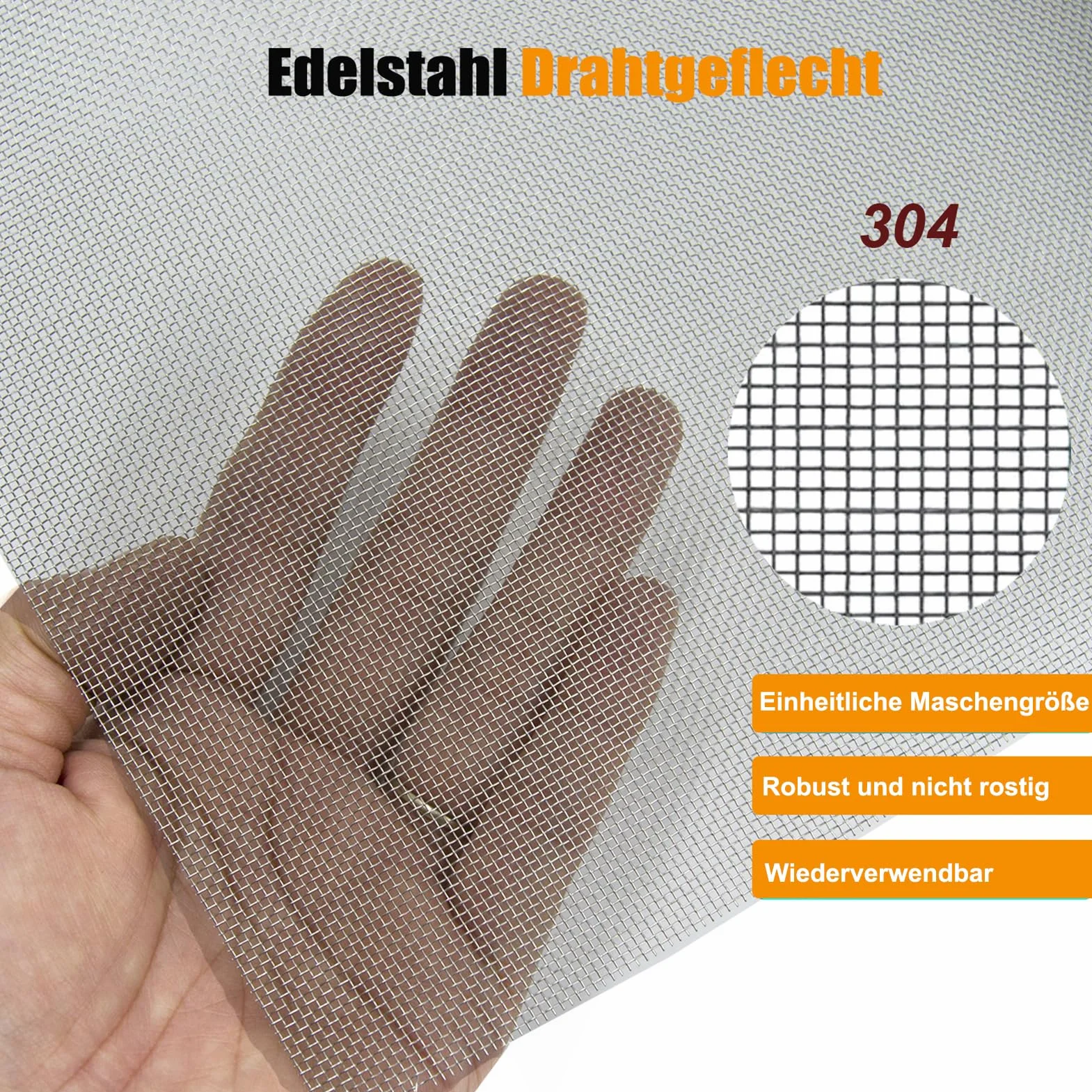 Siatka druciana o drobnych oczkach, 30 cm x 120 cm (30 mesh), siatka na owady, metalowa, stal nierdzewna 304, siatka druciana do moskitiery, drut wentylacyjny, do piwnicy