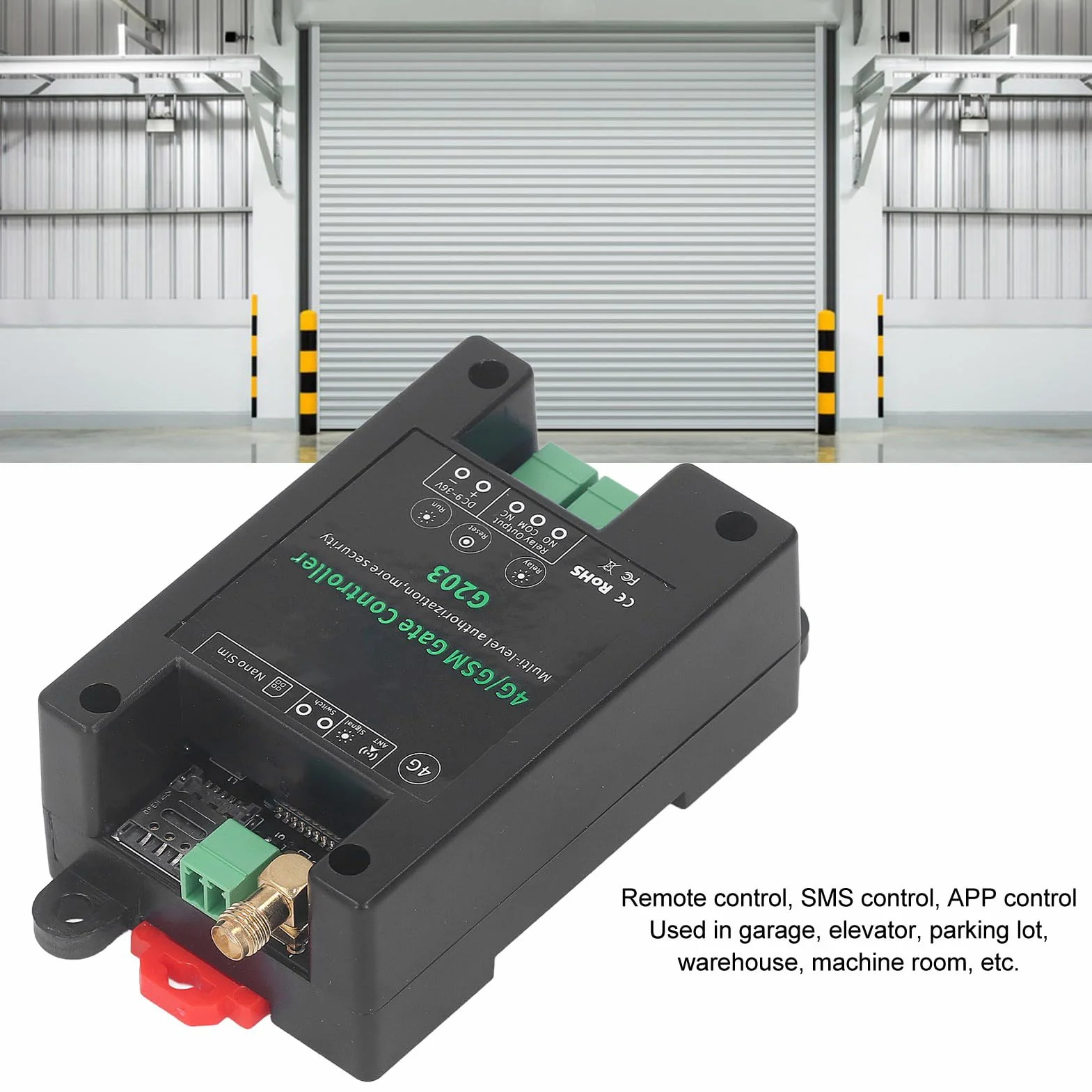 GSM G203 Przekaźnikowy Łącznik do Otwierania Bramy 3G 4G DC9V-36V