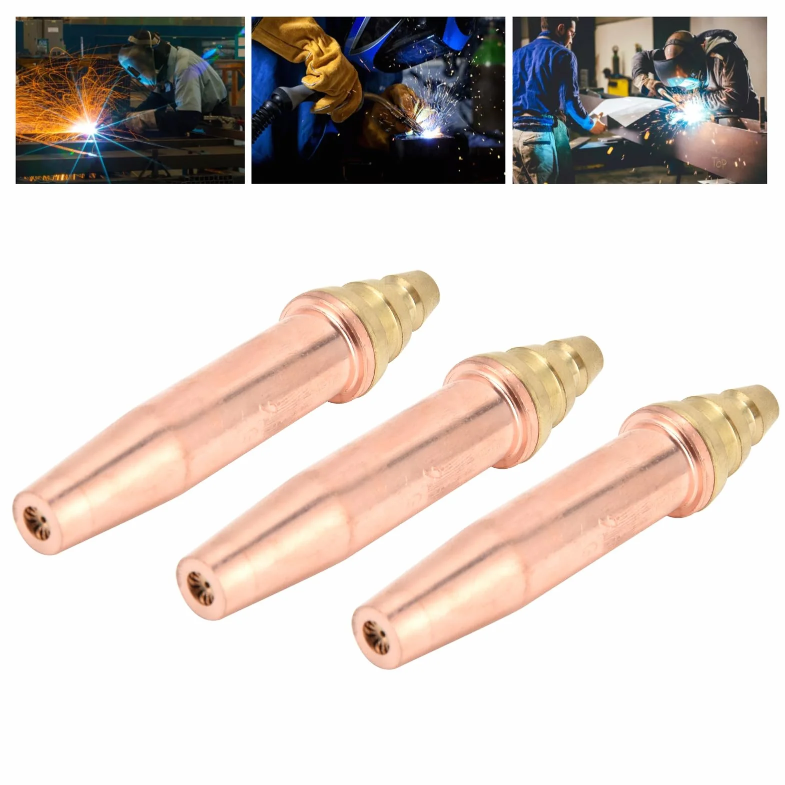 Końcówki Palnika do Cięcia Tlenem Propanu Dysza Gazowa Izobaryczna 0.9mm 1.2mm 1.5mm 3 Szt.